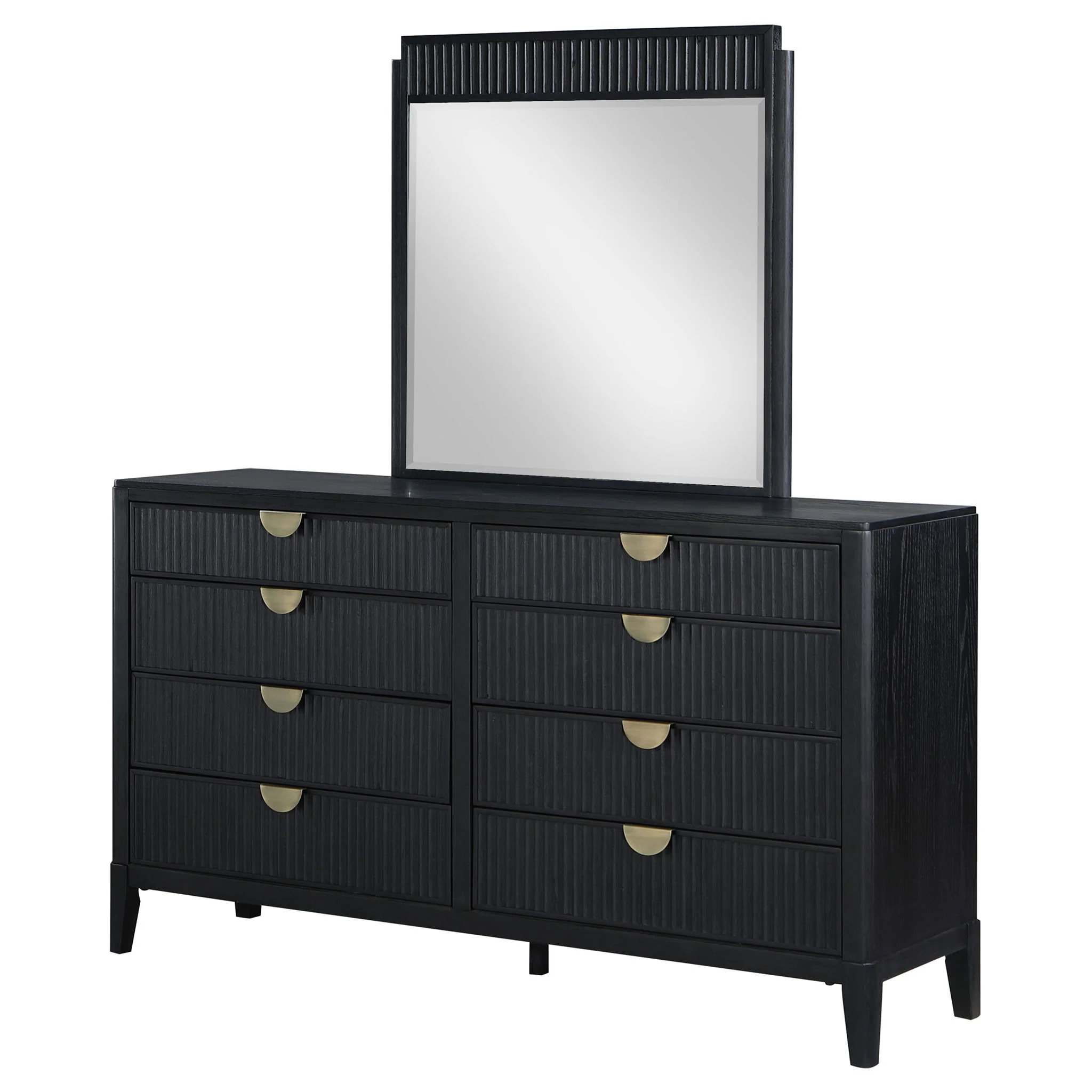 Brookmead 8-drawer Dresser with Mirror Black - Image 3