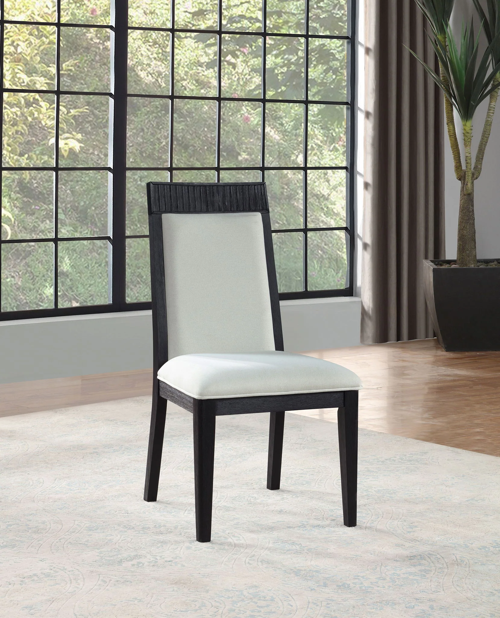 Brookmead Dining Side Chair Ivory and Black (Set of 2) - Image 3