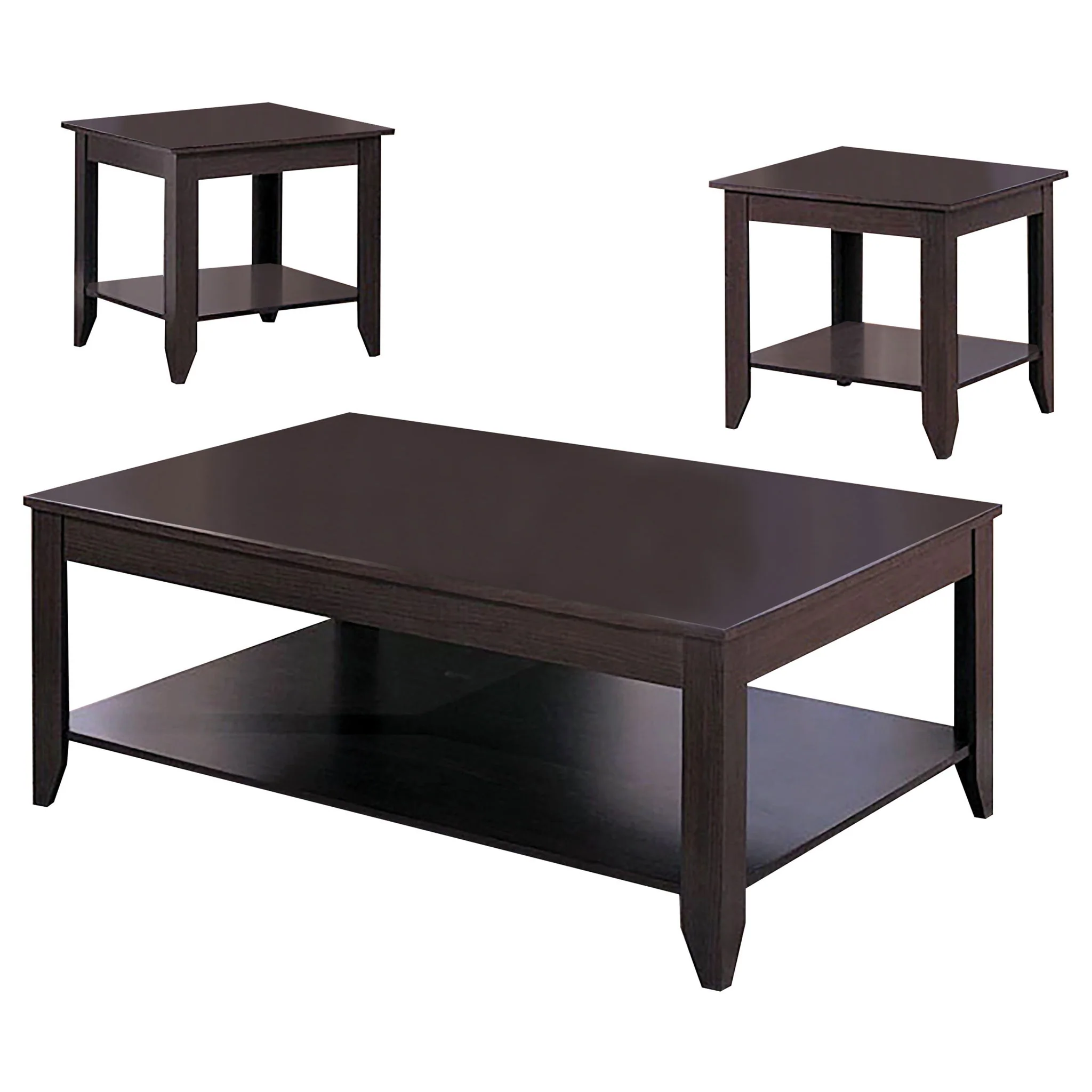 Brooks 3-piece Rectangular Coffee Table Set Cappuccino - Image 2