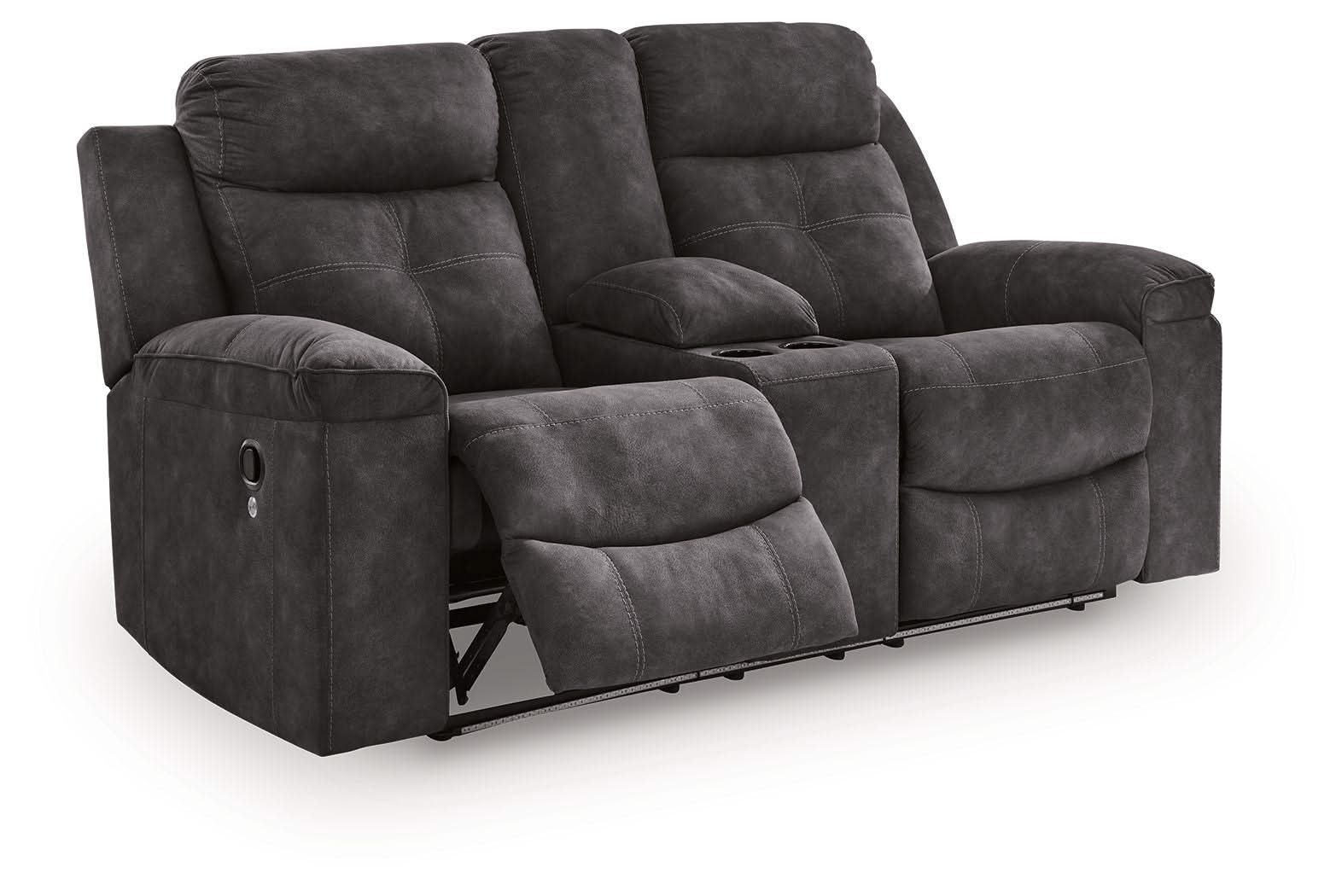 Brysonview - Double Reclining Loveseat With Console - Charcoal - Image 2