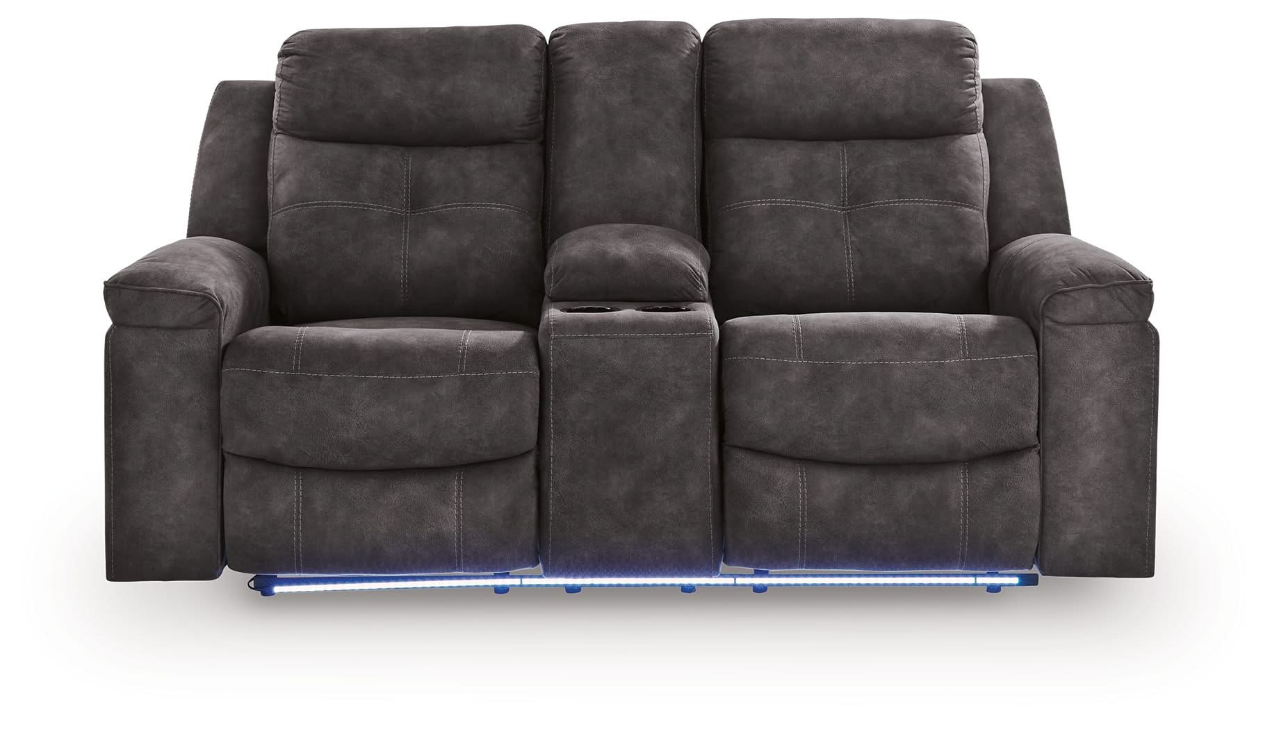 Brysonview - Double Reclining Loveseat With Console - Charcoal - Image 3