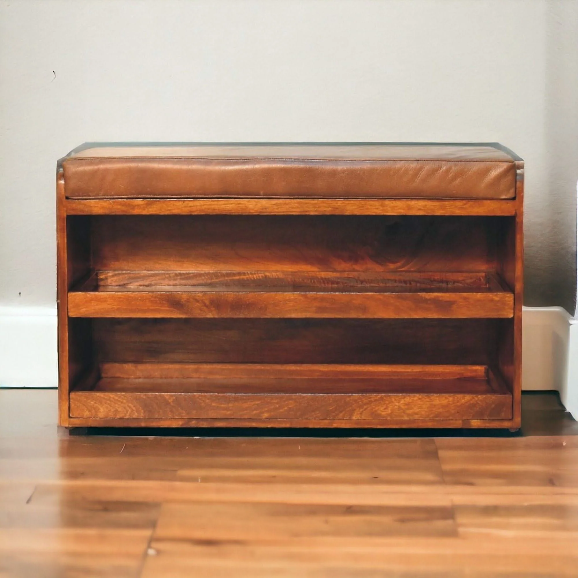 Buffalo - Hide Pull Out Shoe Storage Bench - Image 2