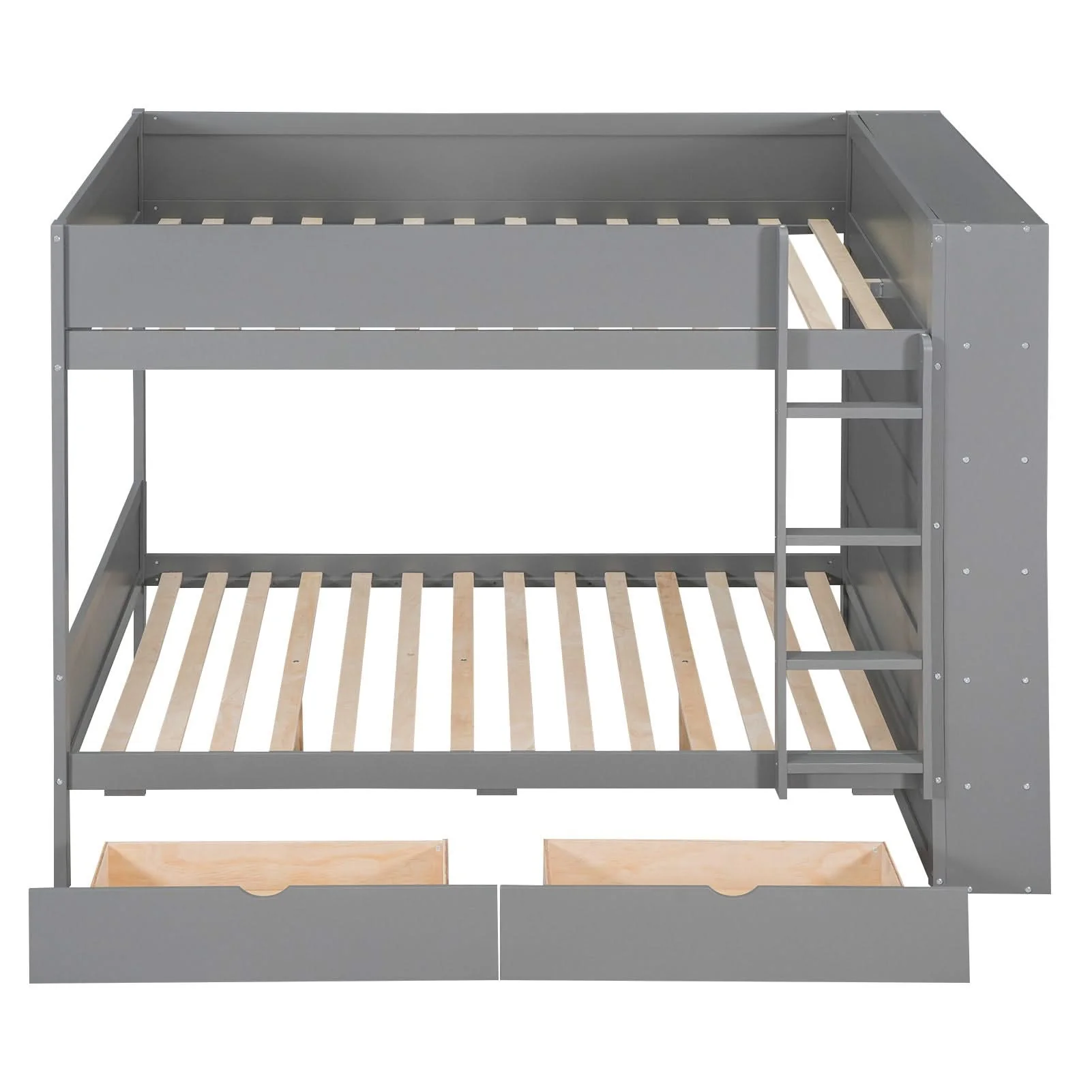 Bunk Bed With 2 Drawers And Multi Layer Cabinet - Image 4