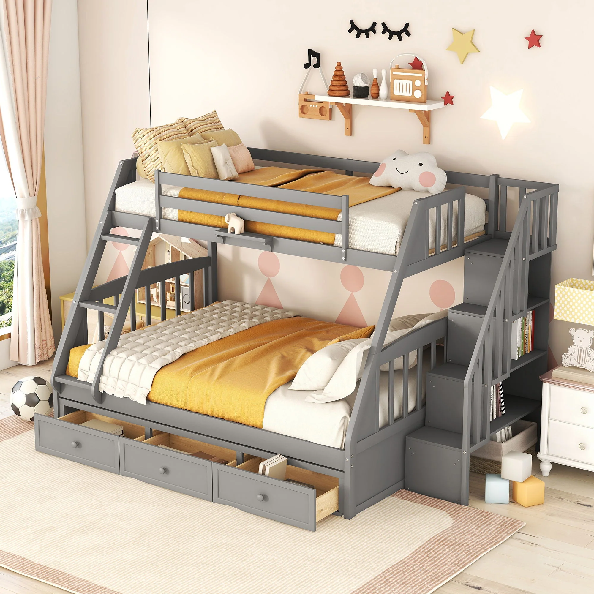 Bunk Bed With Drawers, Ladder And Storage Staircase - Image 12