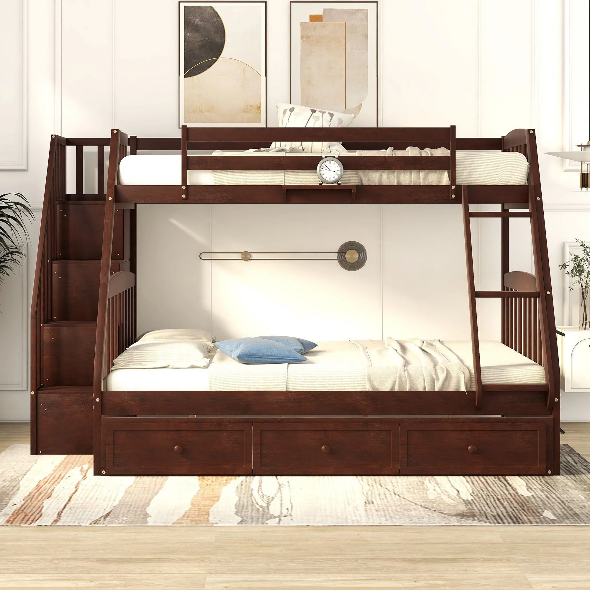 Bunk Bed With Drawers, Ladder And Storage Staircase - Image 2