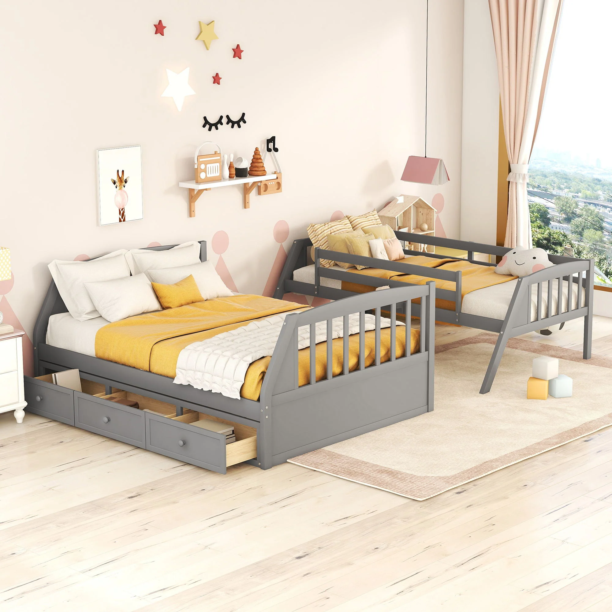 Bunk Bed With Drawers, Ladder And Storage Staircase - Image 9