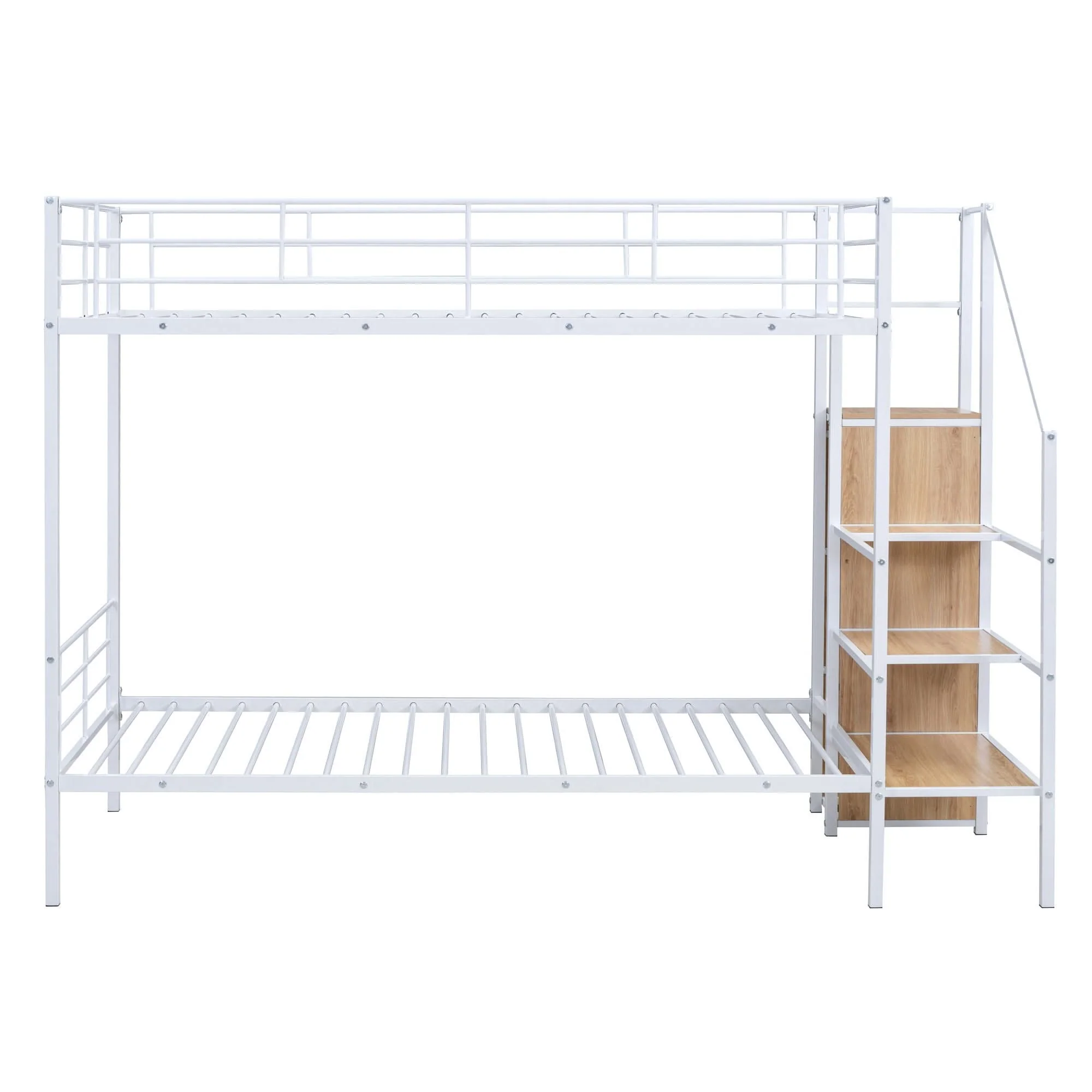 Bunk Bed With Lateral Storage Ladder And Wardrobe - Image 12
