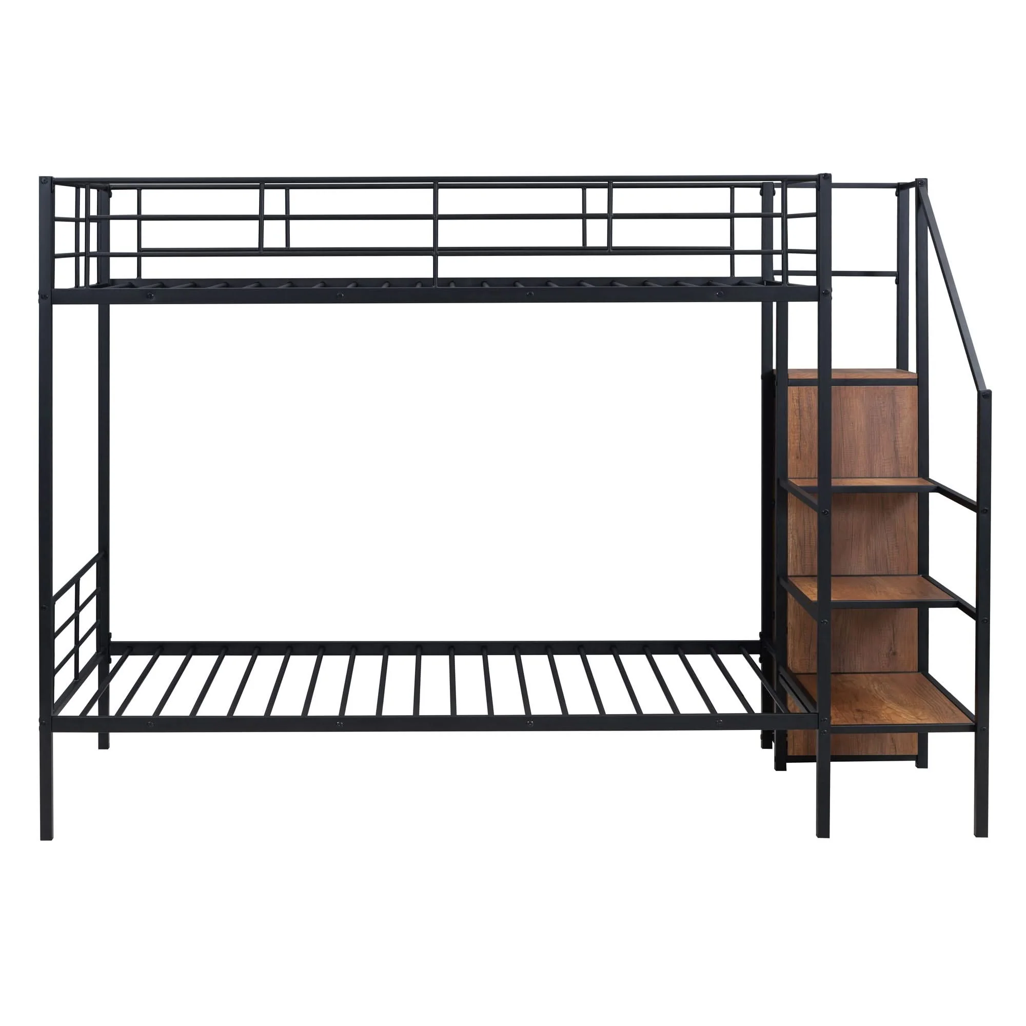 Bunk Bed With Lateral Storage Ladder And Wardrobe - Image 16