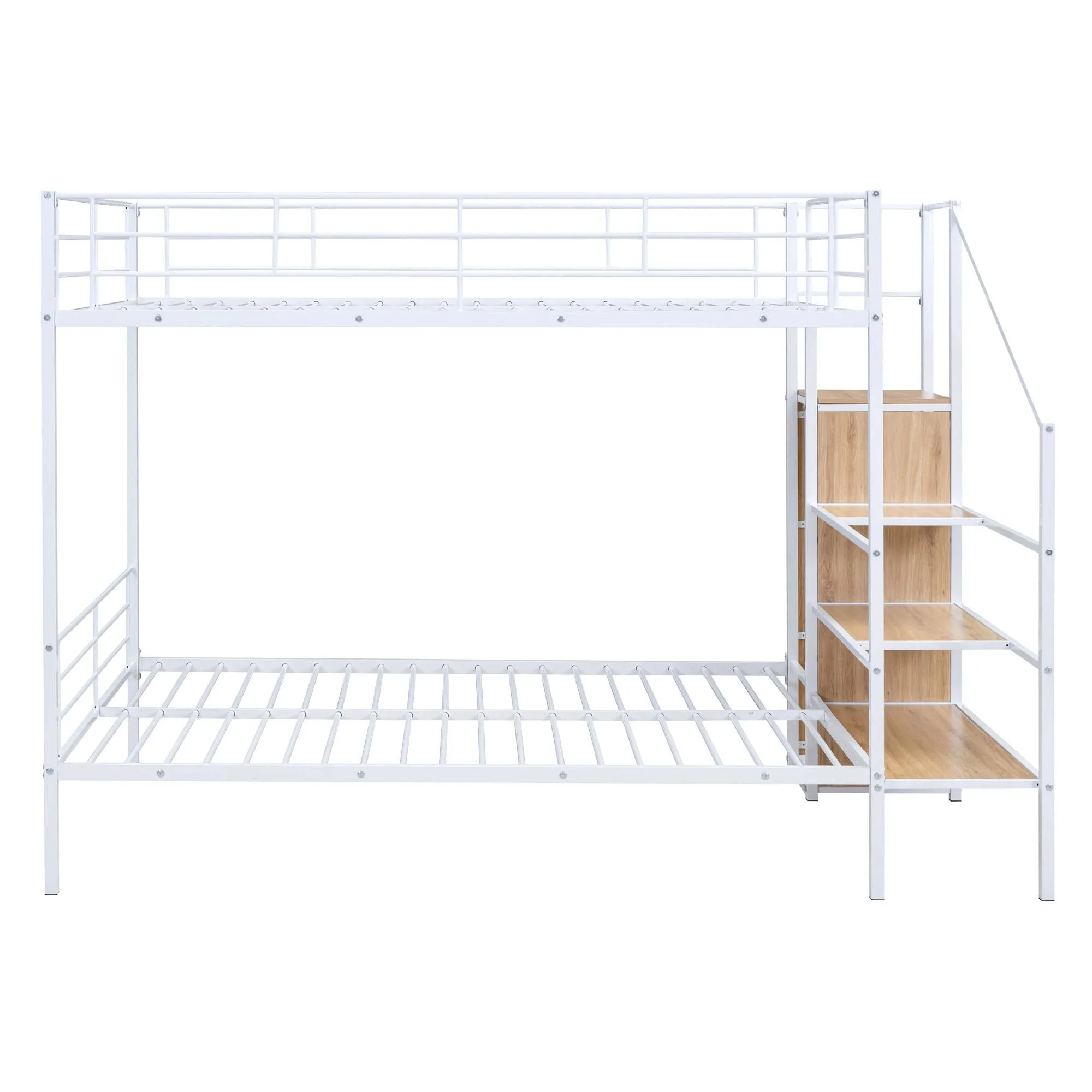 Bunk Bed With Lateral Storage Ladder And Wardrobe - Image 7