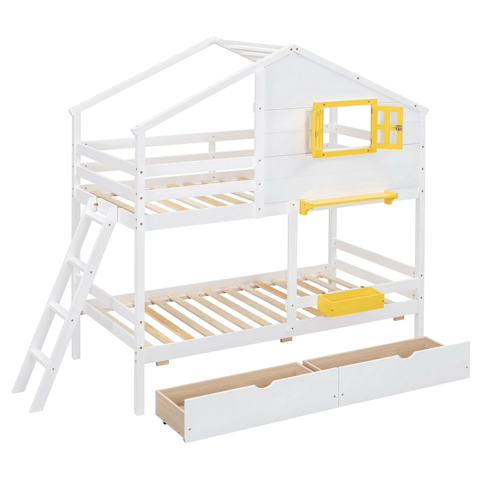 Bunk Bed With Playhouse Roof And Window - Image 2