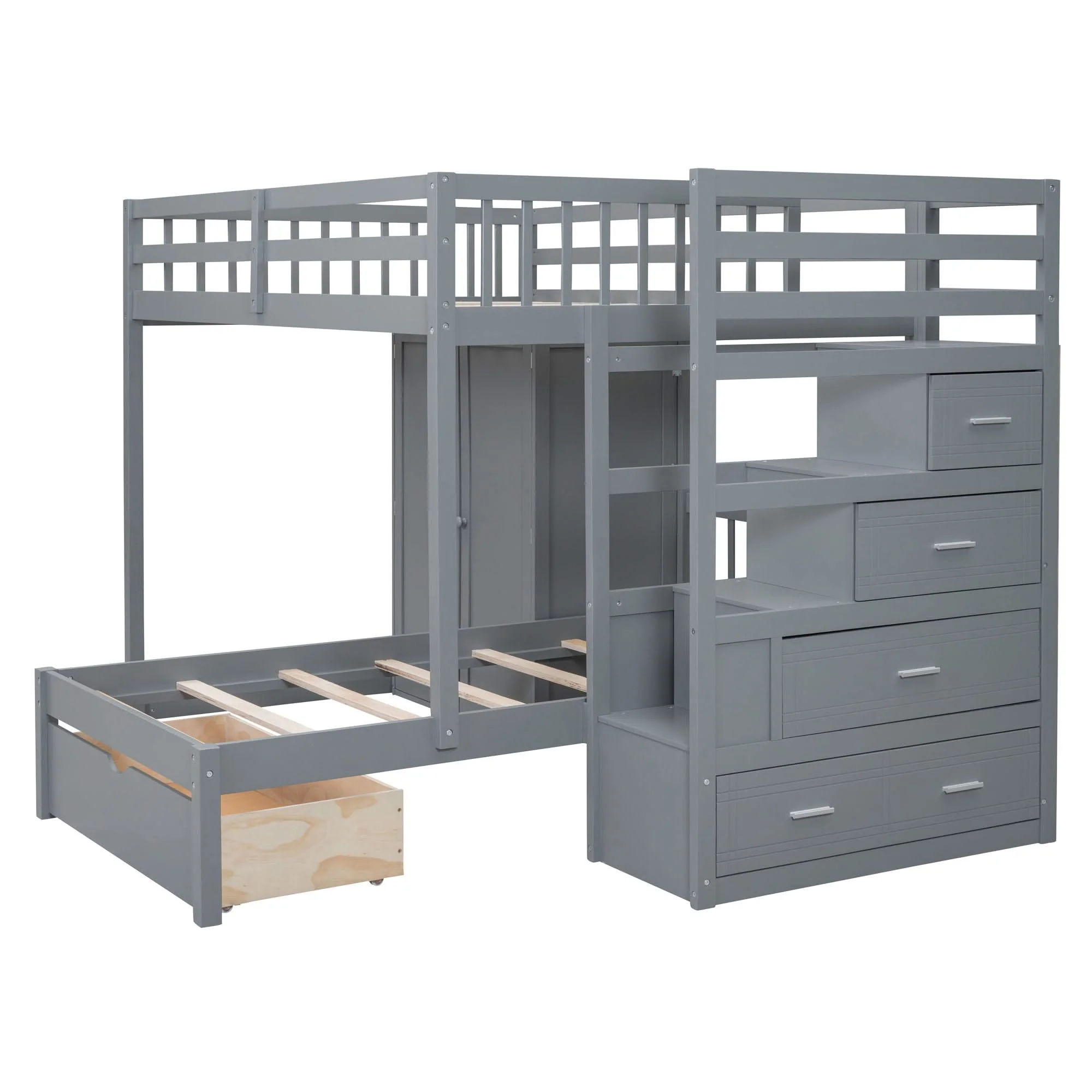 Bunk Bed With Wardrobe, Drawers - Image 5