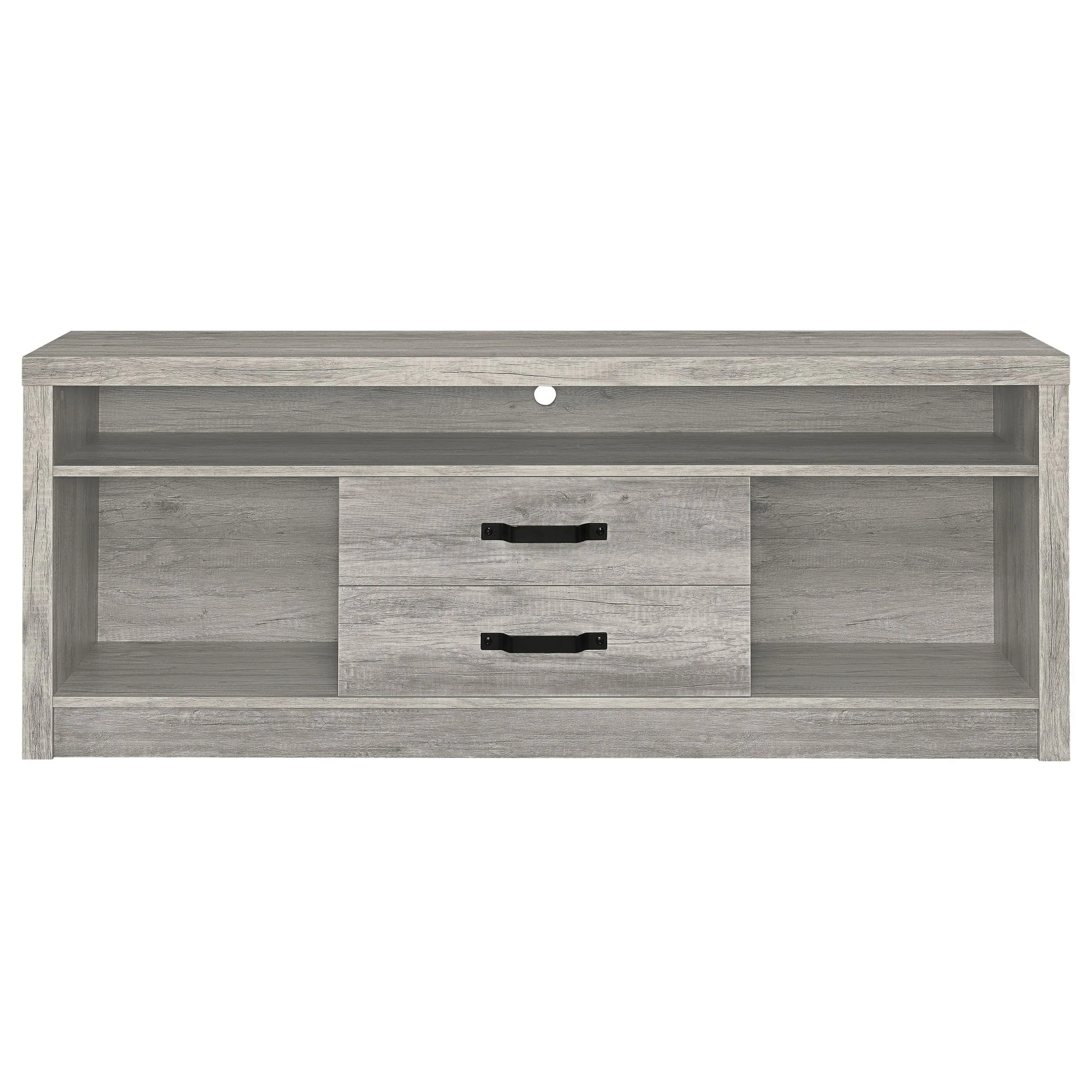 Burke 2-drawer Engineered Wood 59-inch TV Stand Grey Driftwood - Image 4