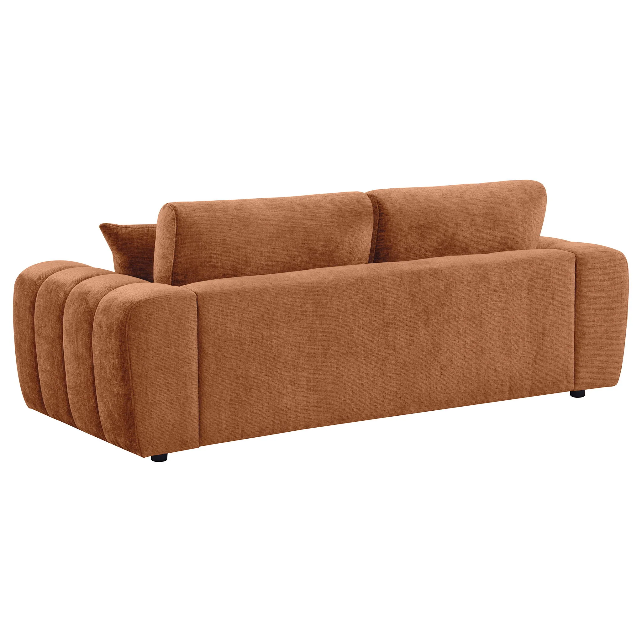 Burnett 4-piece Chenille Upholstered Sofa Set Burnt Orange - Image 2