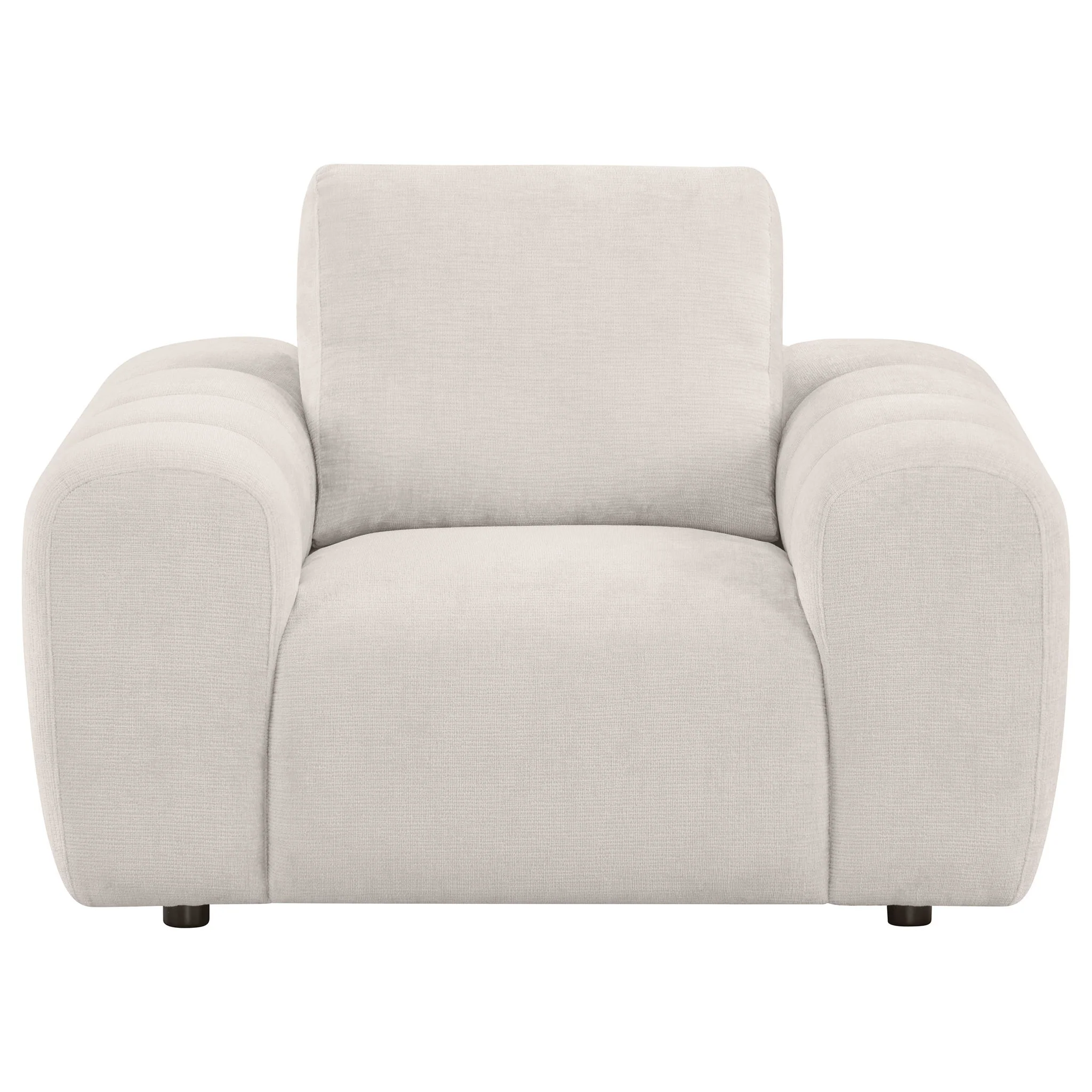 Burnett Chenille Upholstered Accent Chair Ivory - Image 3