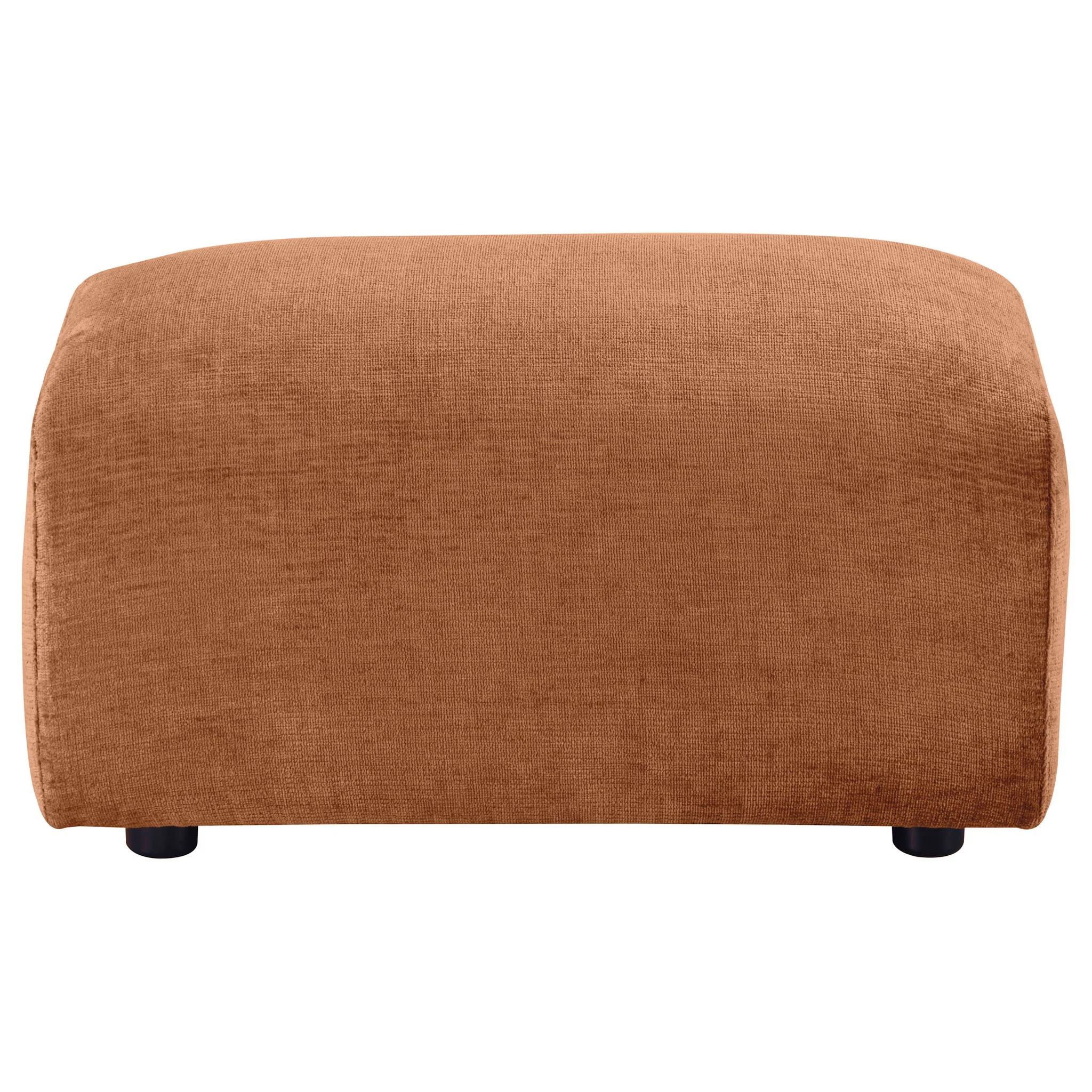 Burnett Chenille Upholstered Ottoman Burnt Orange - Image 3