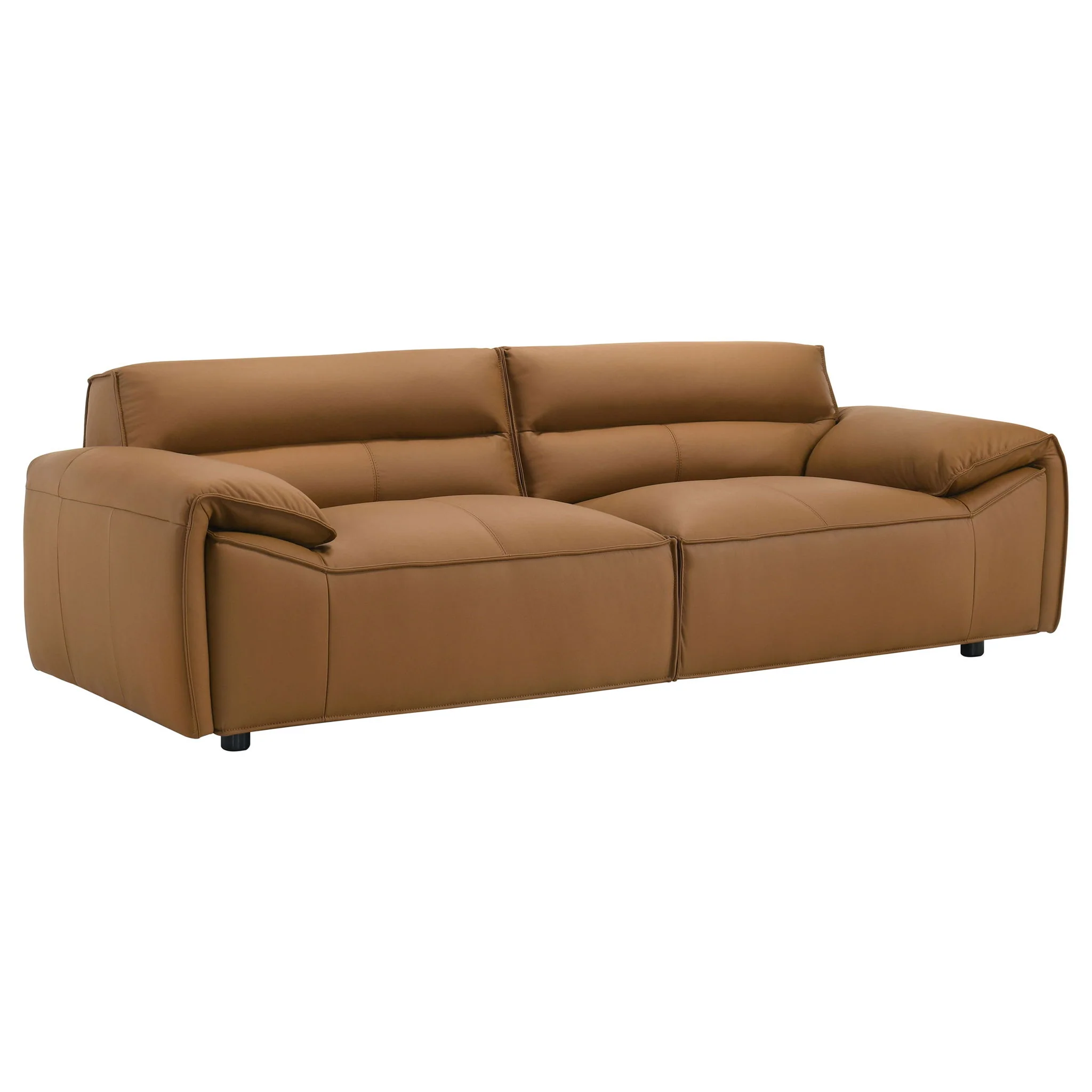 Buxton 2-piece Leather Upholstered Sofa Set Orange - Image 4