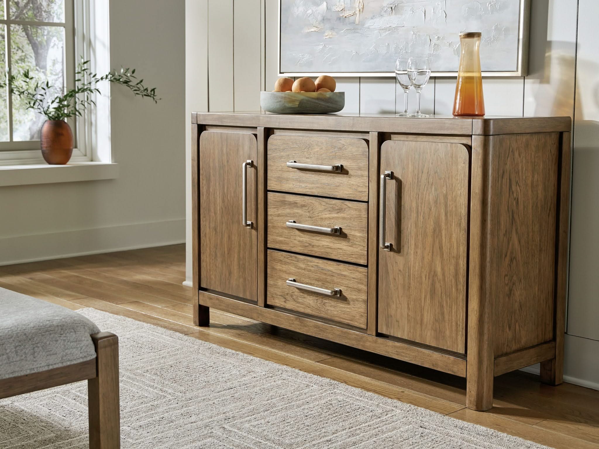 Cabalynn - Dining Room Server - Light Brown - Image 2