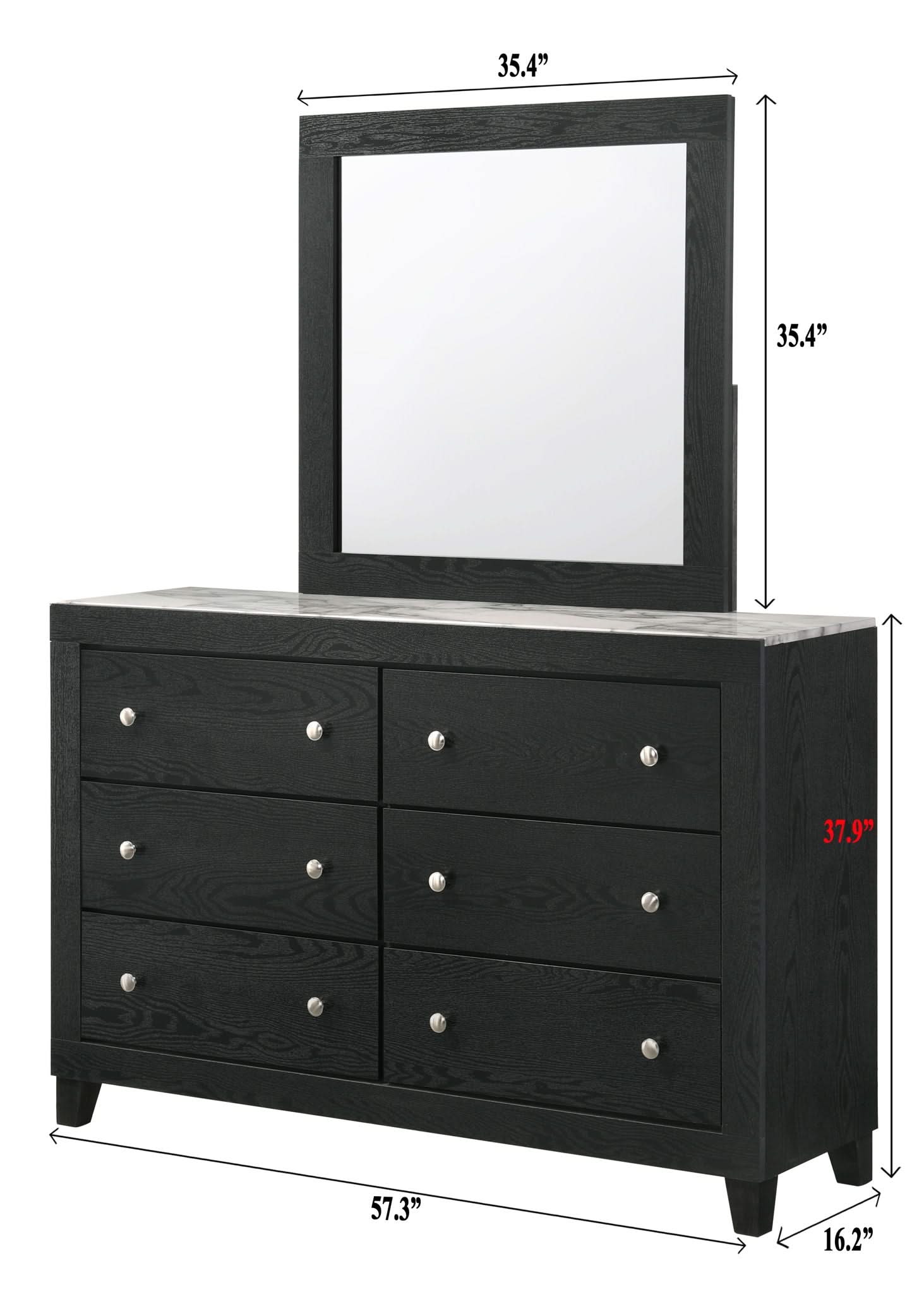 Cadence - Queen 5 Piece Bedroom Set - Black - Image 2