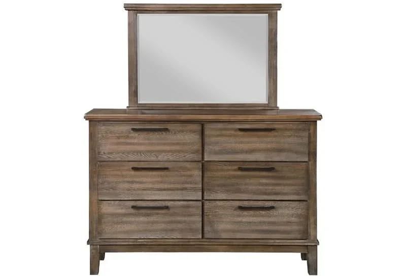 Cagney Gray Modern Rustic 5-Piece Bedroom Set with Storage Footboard and Upholstered Headboard (Queen/King) - Image 5