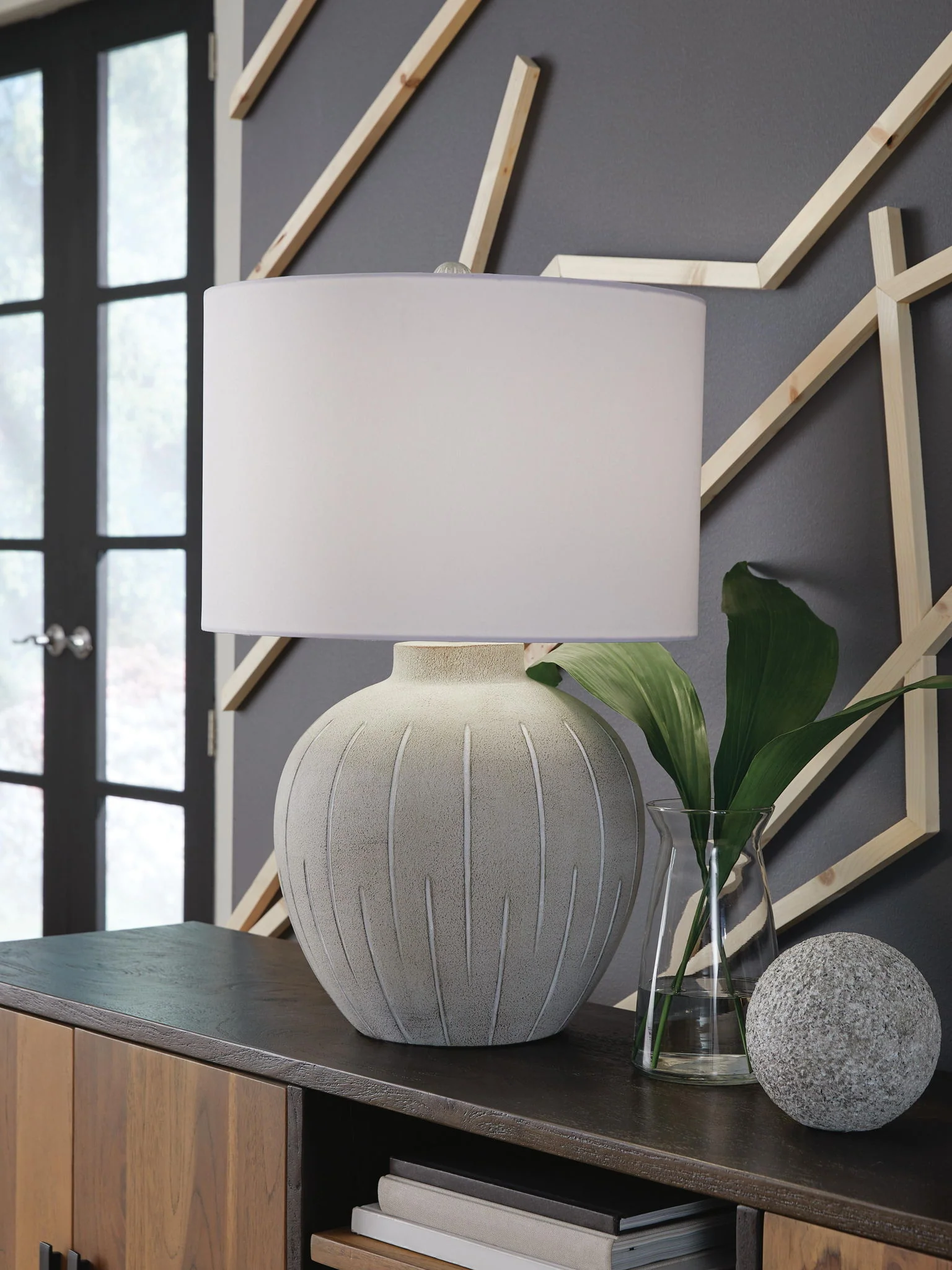 Calbert - Poly Table Lamp - Warm Gray - Image 4