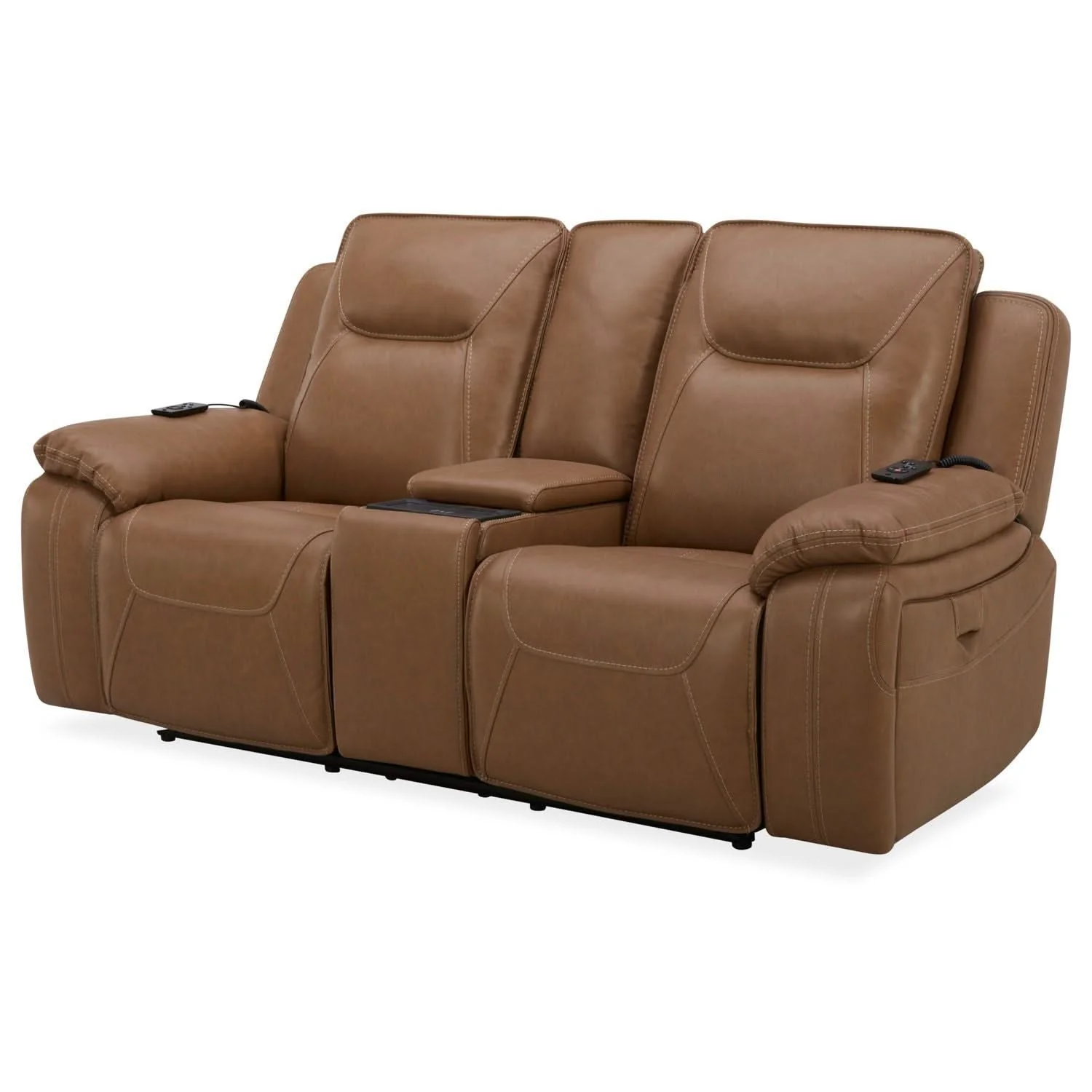 Callihan - Loveseat With Console P3 & ZW - York Butternut - Image 4