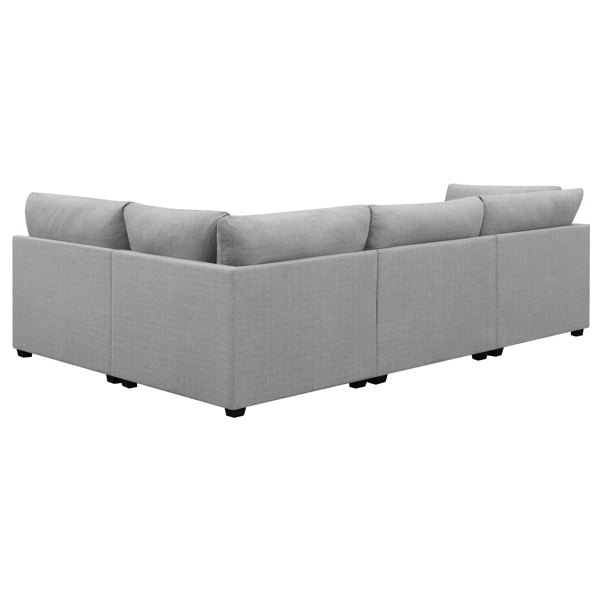 Cambria 4-piece Upholstered Modular Sectional Sofa Grey - Image 4