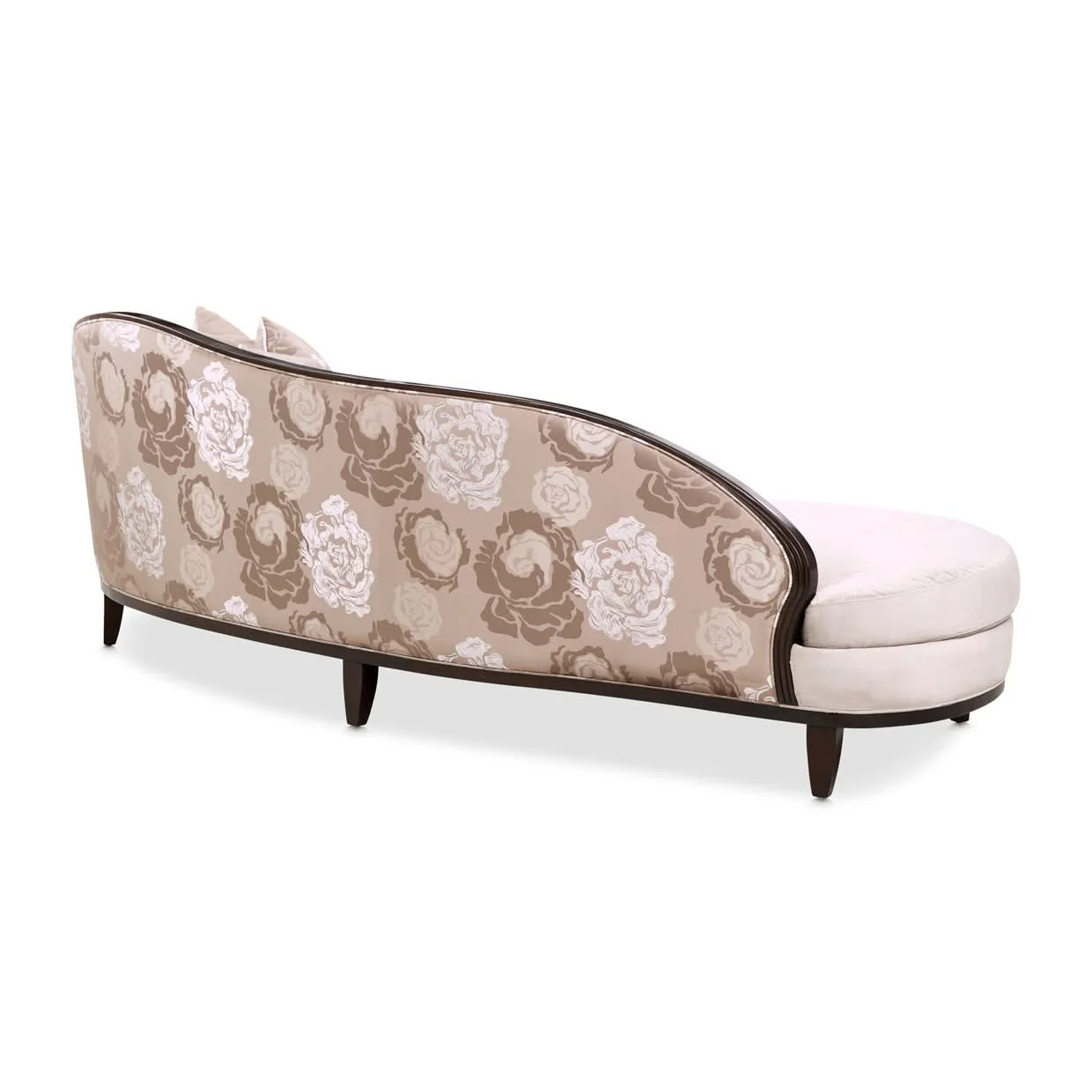 Camellia Field - Asymmetrical Velvet Sofa - Beige / Dark Brown - Image 2