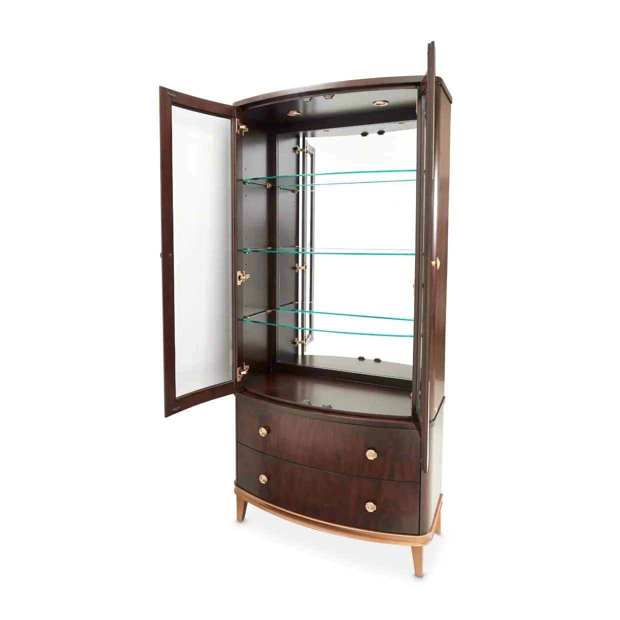 Camellia Field - Display Cabinet - Dark Brown - Image 4