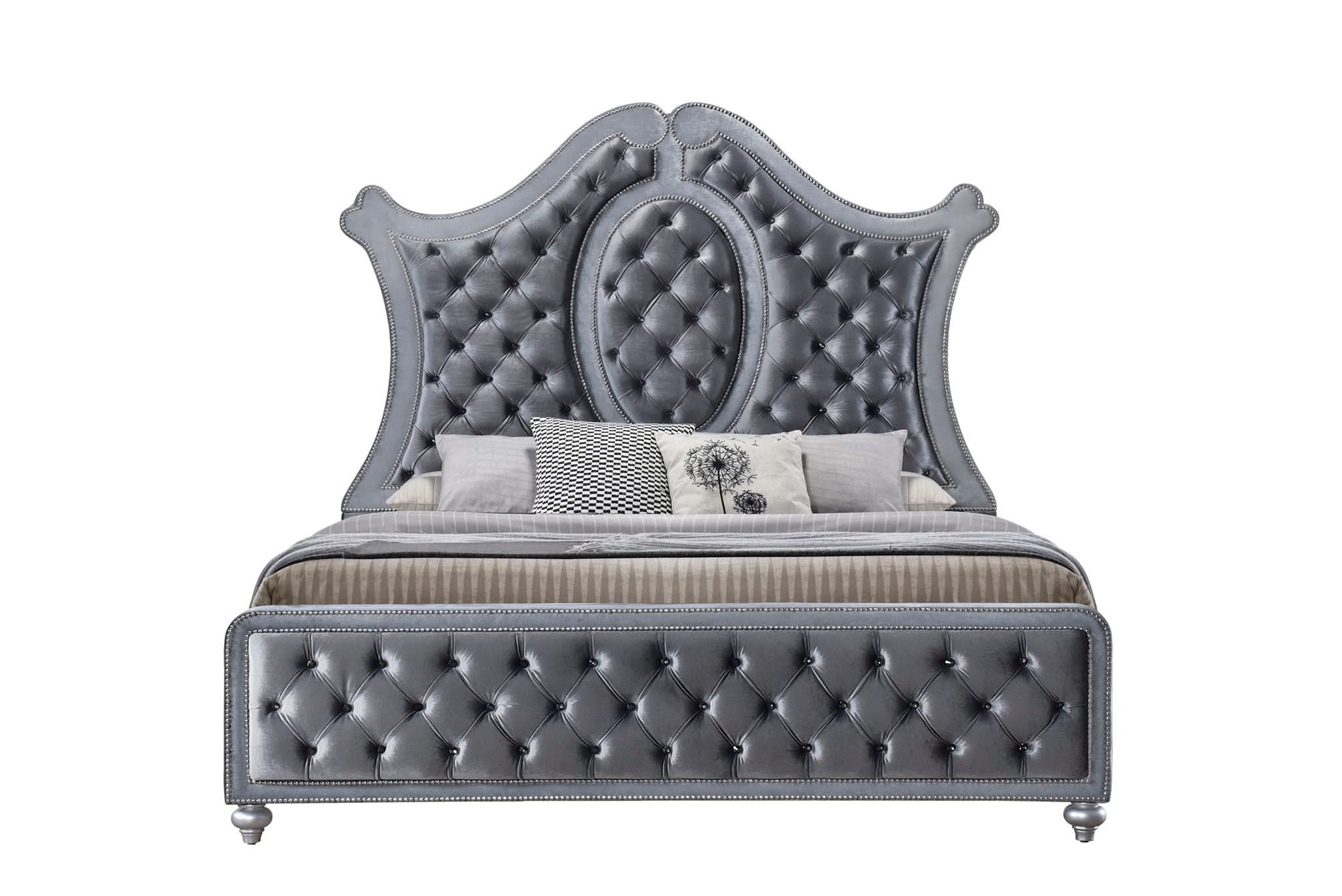 Cameo - King 5 Piece Bedroom Set - Gray - Image 4