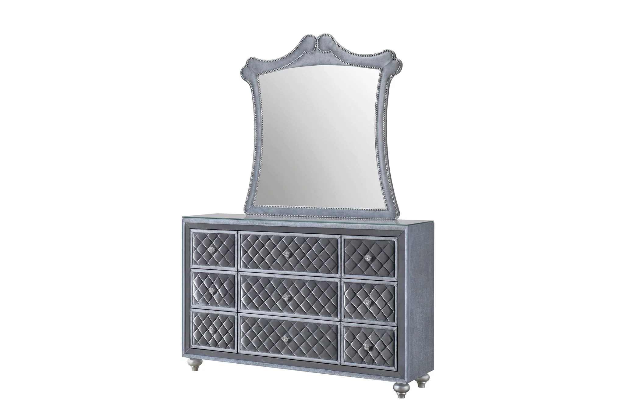 Cameo - Queen 4 Piece Bedroom Set - Gray - Image 4