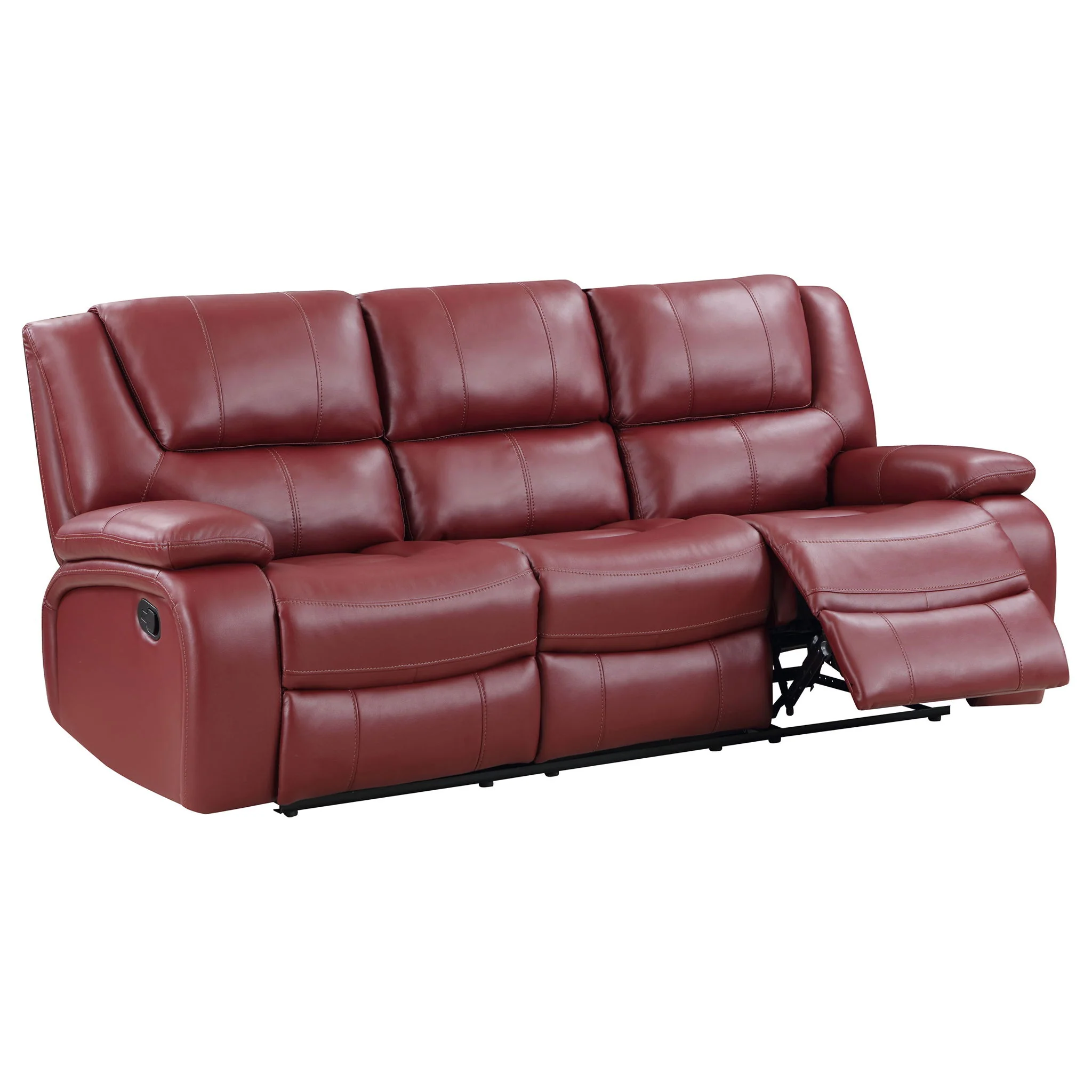 Camila 3-piece Upholstered Reclining Sofa Set Red - Image 3