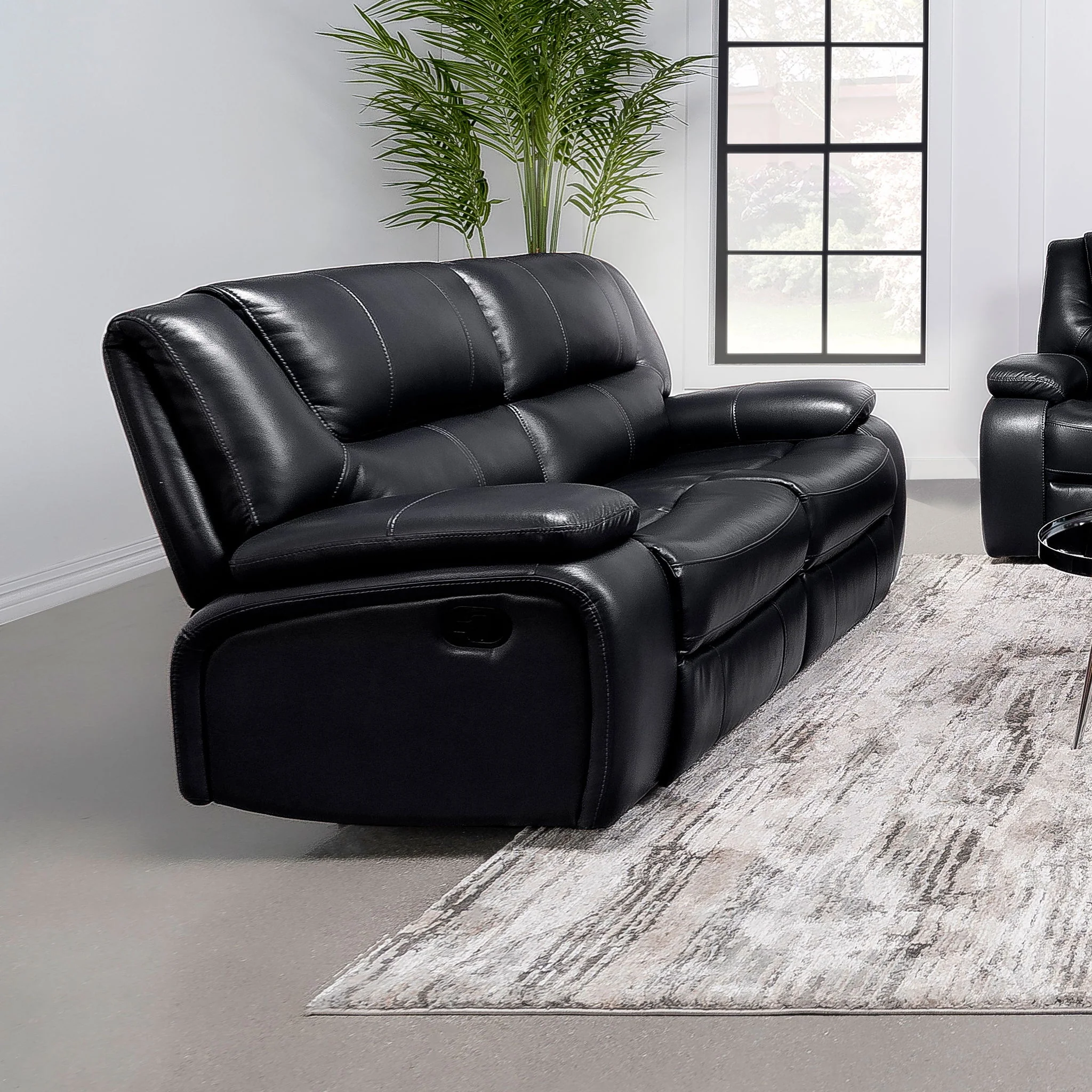 Camila Upholstered Motion Reclining Loveseat Black - Image 4