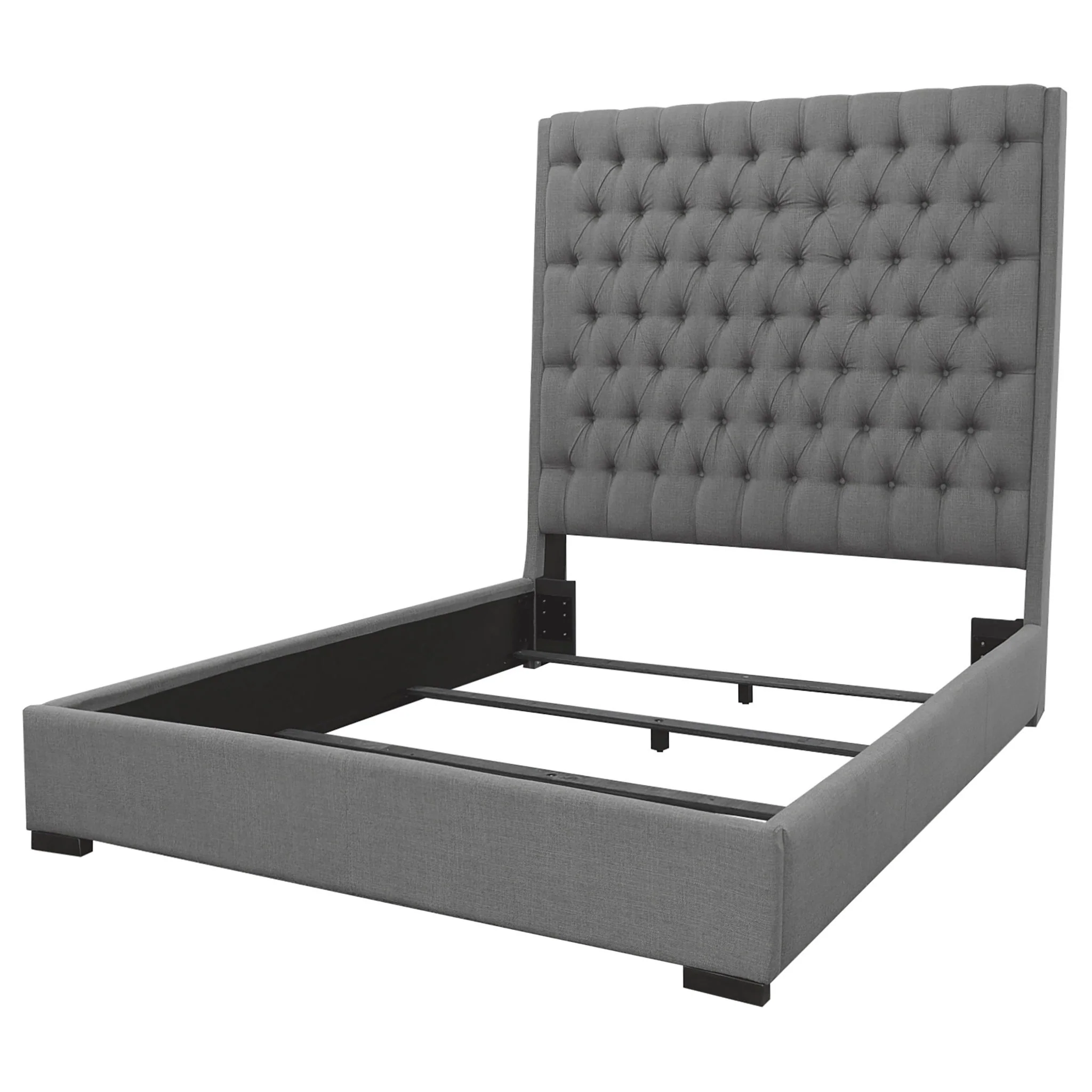 Camille Upholstered California King Panel Bed Grey - Image 2