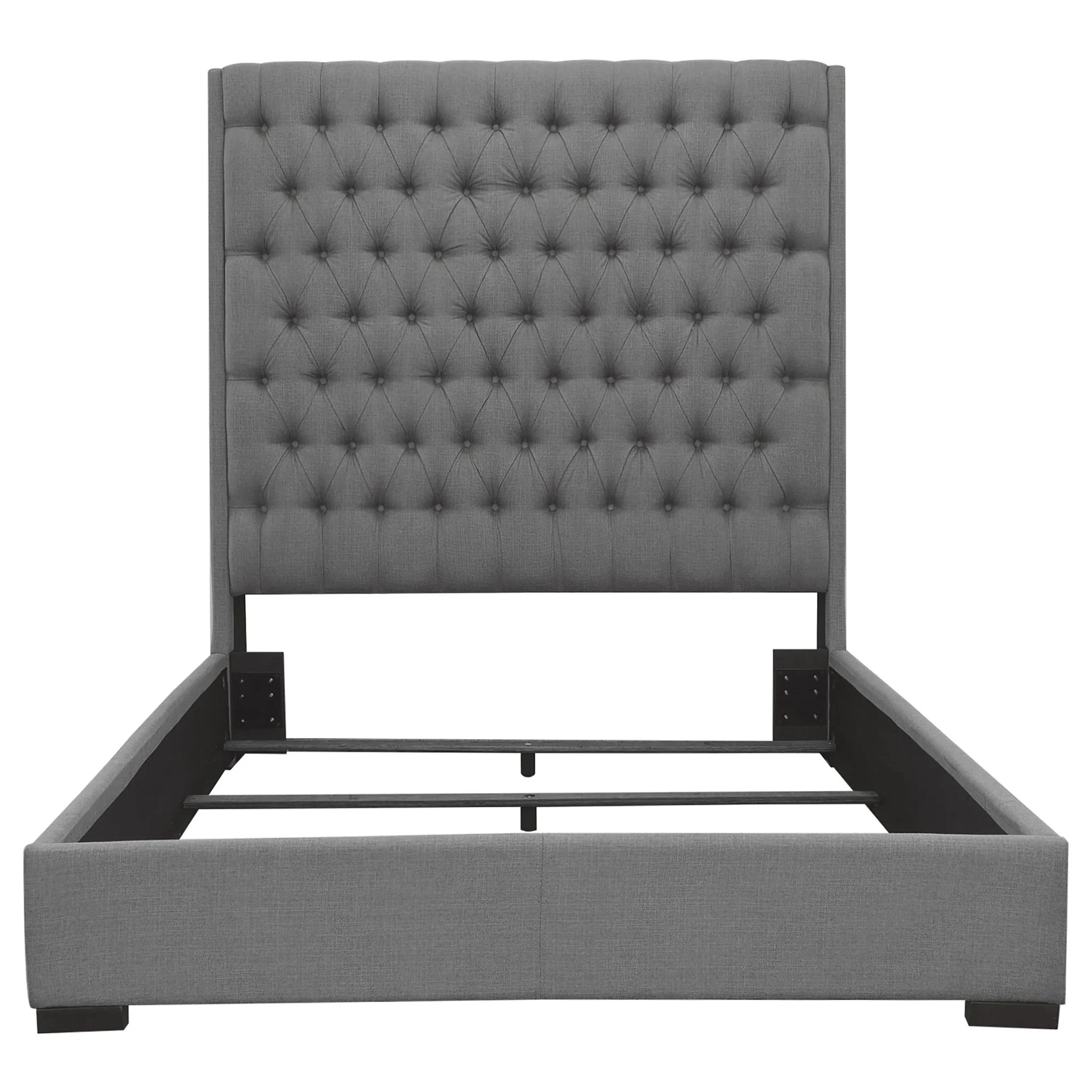 Camille Upholstered California King Panel Bed Grey - Image 4