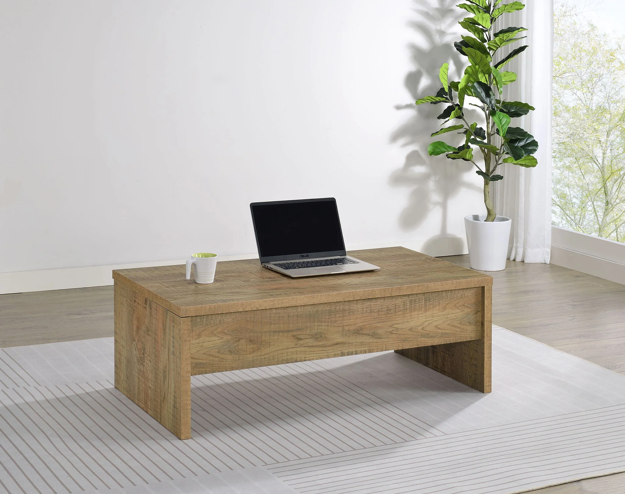 Canoga Engineered Wood Lift Top Cocktail Coffee Table Mango - Image 4