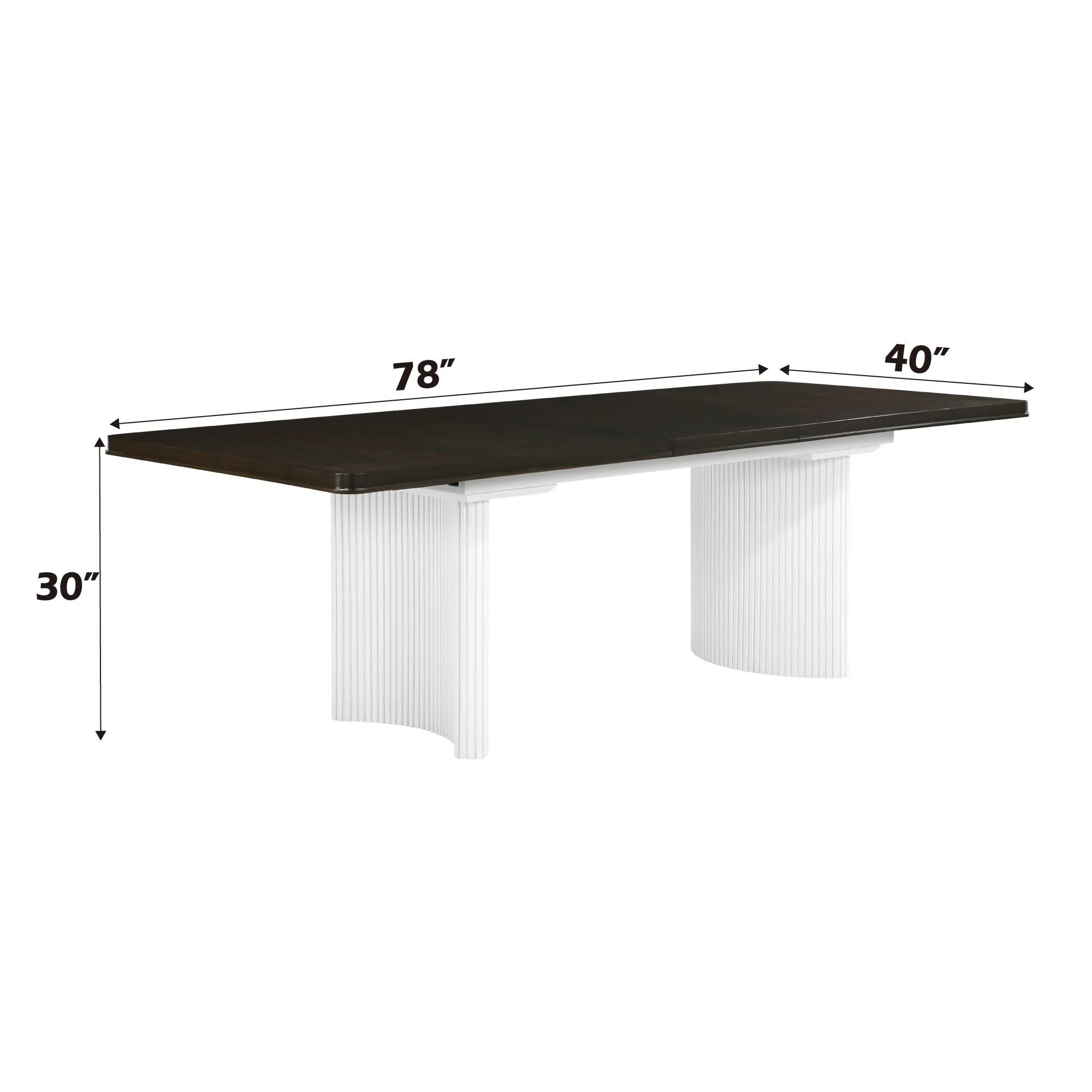 Carene - Dining Table (With Leaf) - Brown / White - Image 3