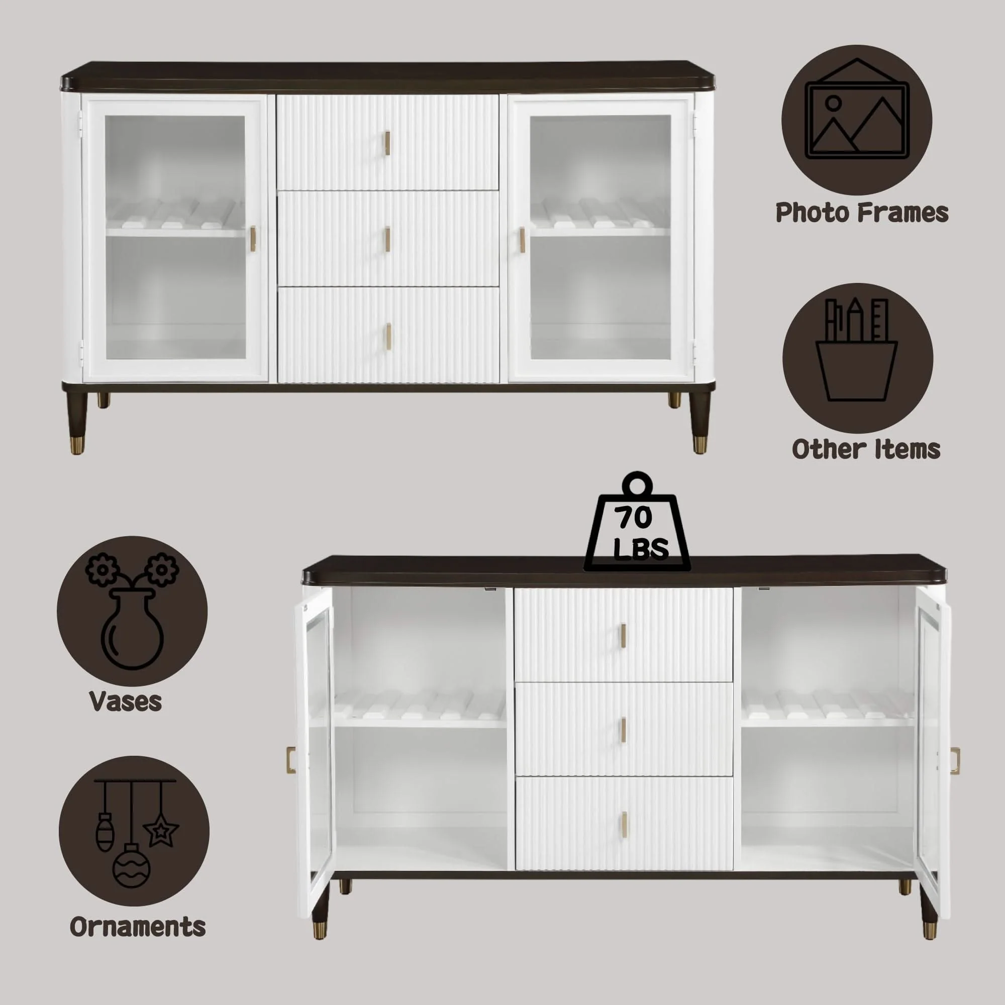 Carene - Server - Brown / White - Image 2
