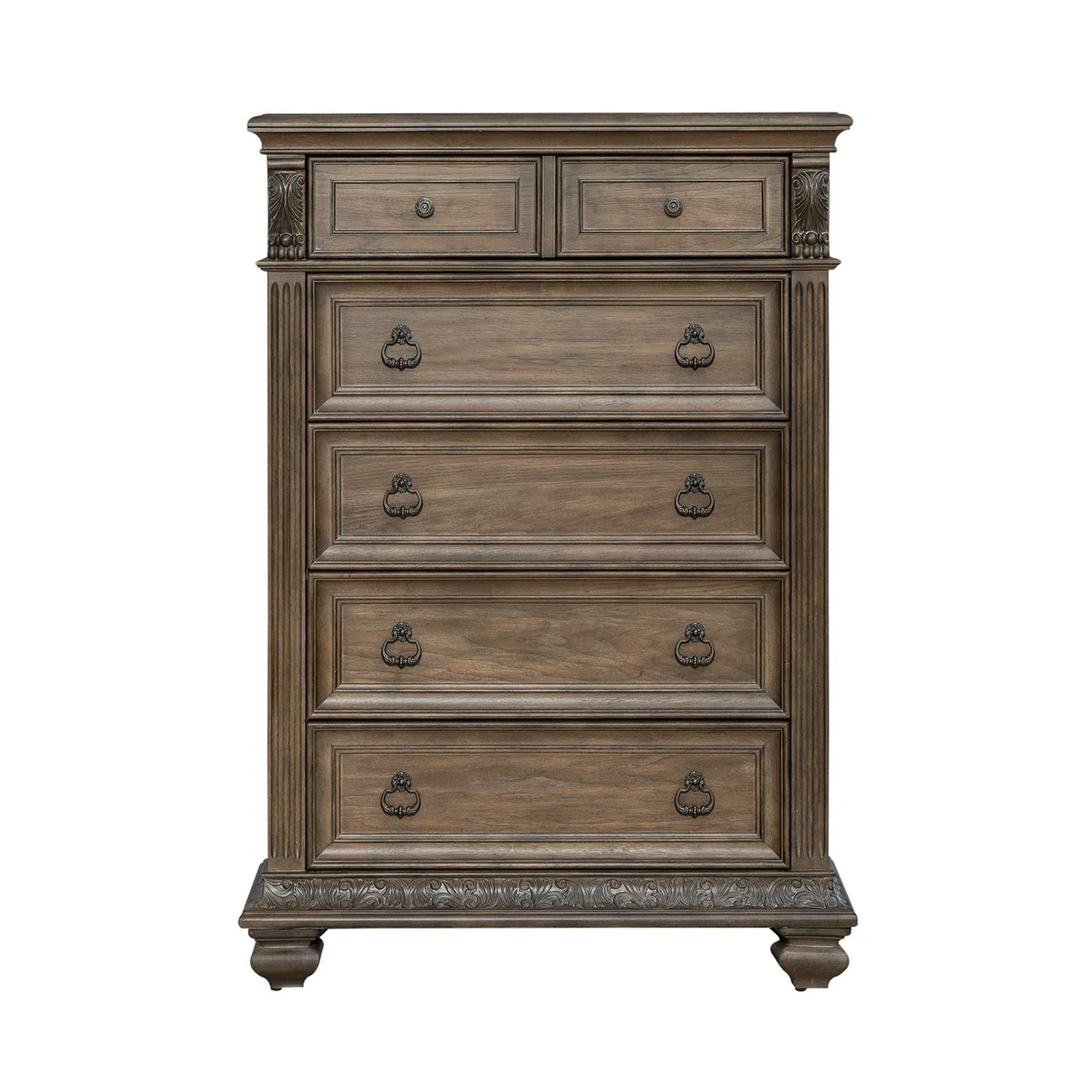 Carlisle Court - 5 Drawer Chest - Medium Brown - Image 2