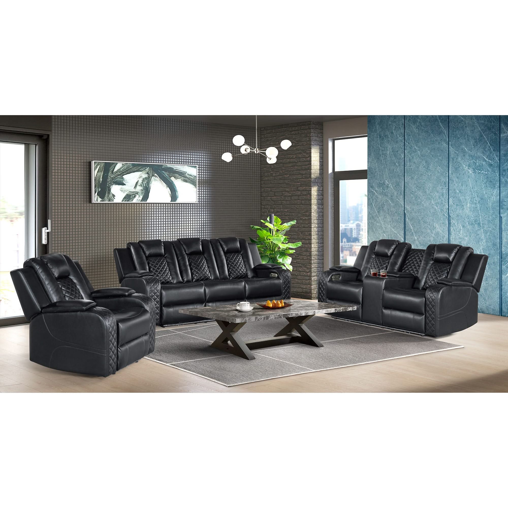 Carlo - Power Motion Sofa With Power Headrest, Dropdown Table, Power Strip, LED And Reading Light - Image 6