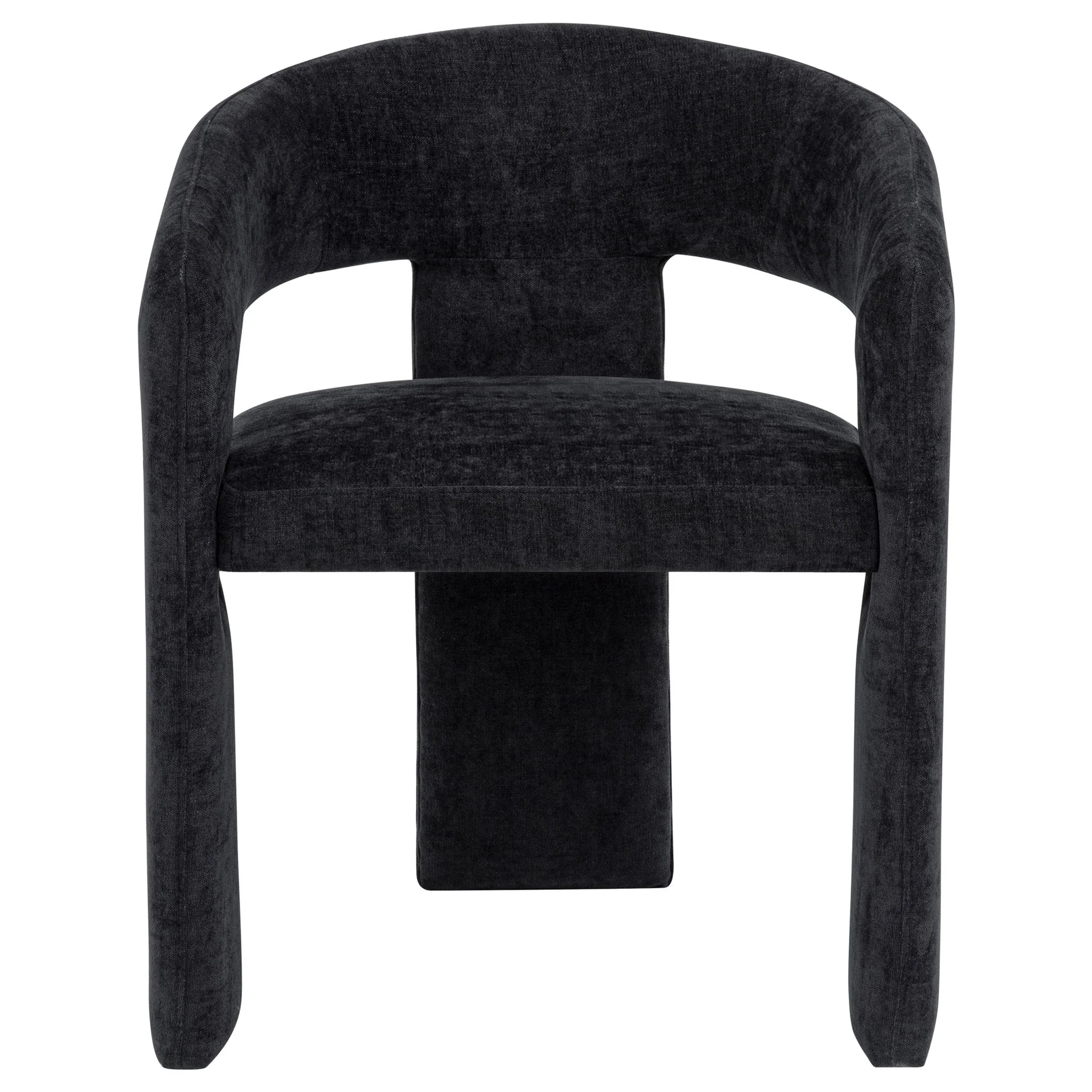 Carlow Upholstered Dining Arm Chair Black (Set of 2) - Image 2