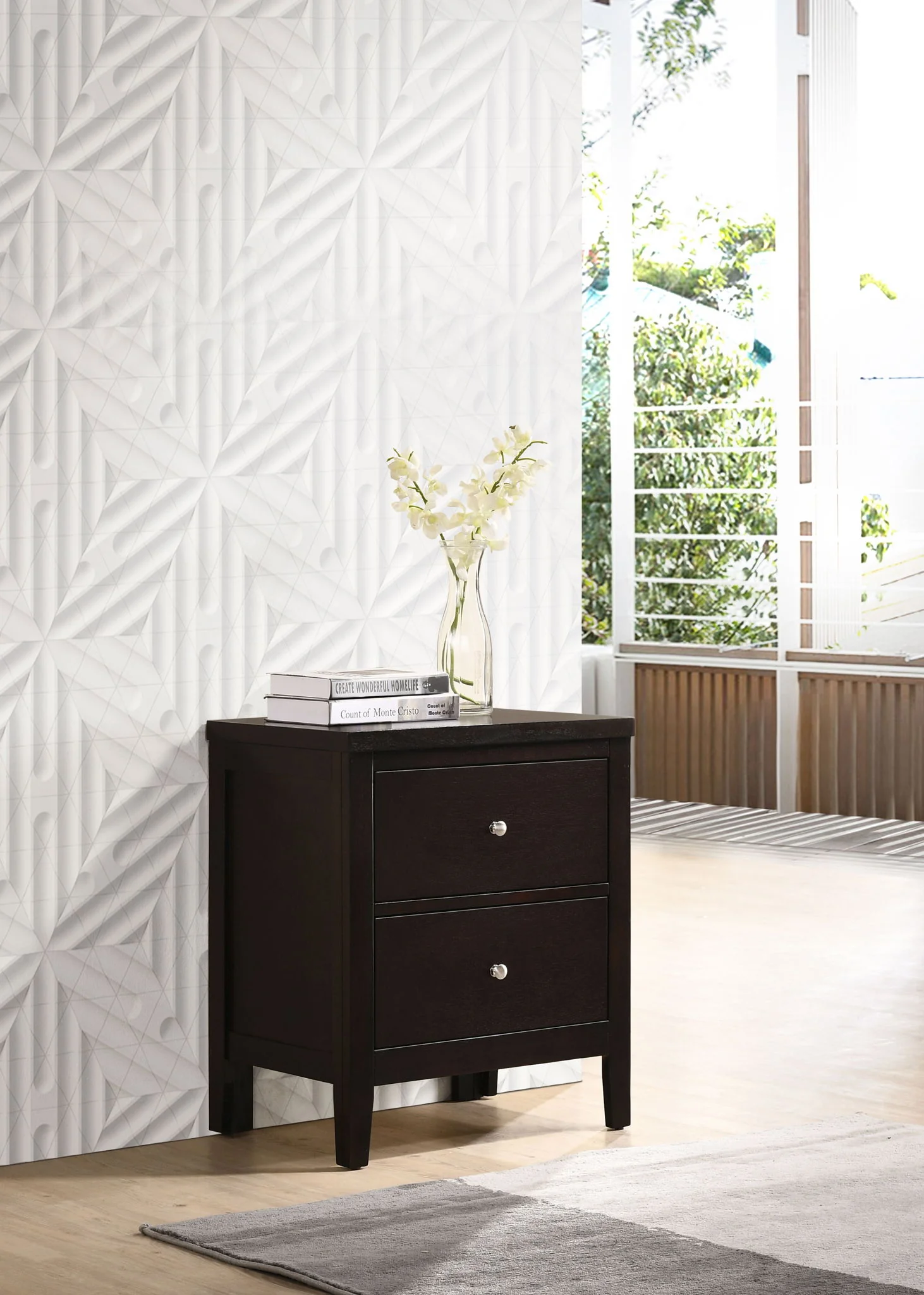 Carlton 2-drawer Nightstand Cappuccino - Image 2