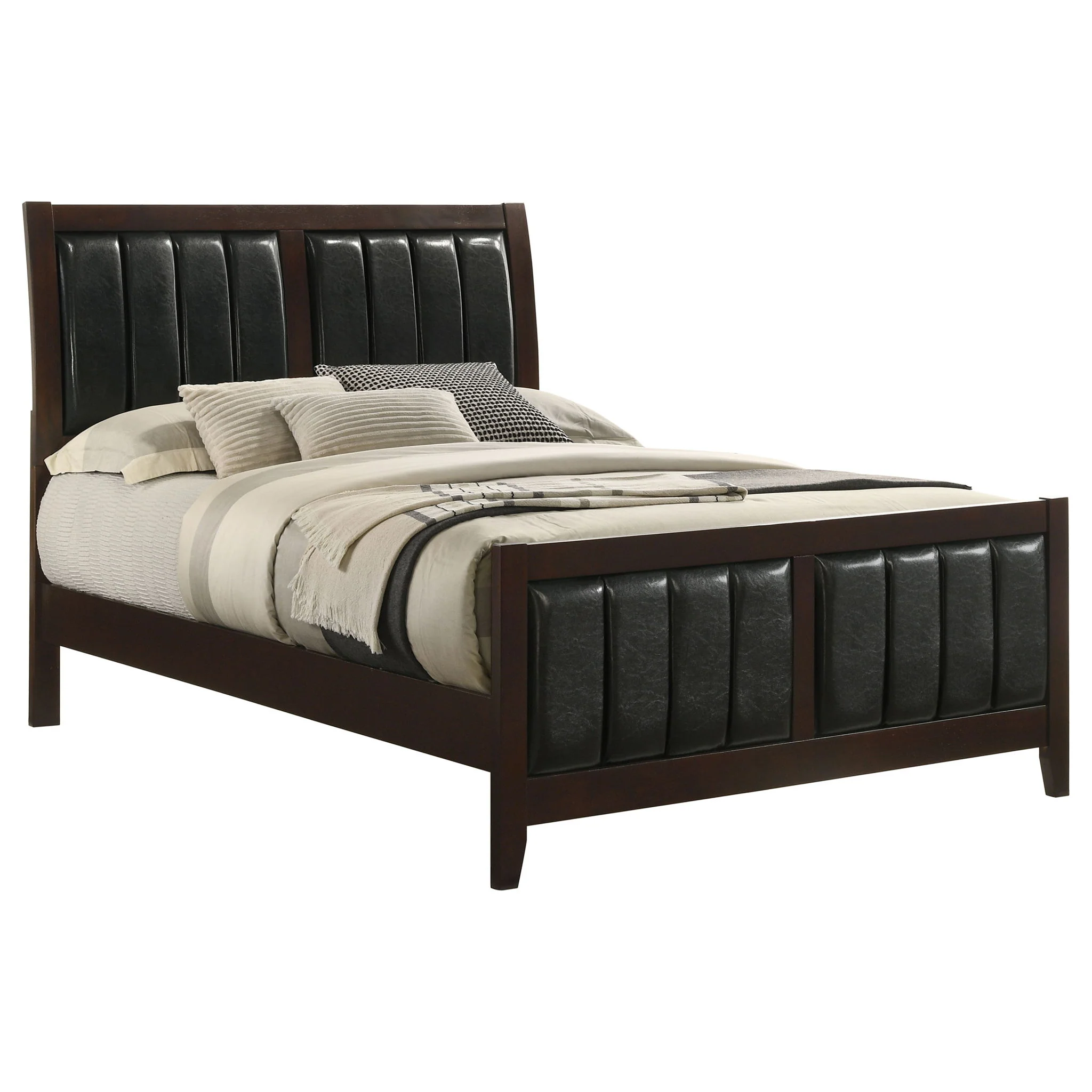 Carlton Wood Full Panel Bed Cappuccino - Image 3