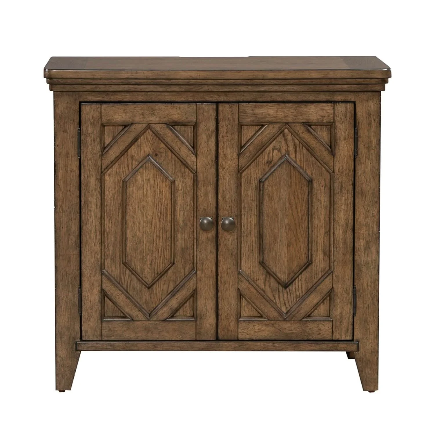 Carolina Park - 2 Door Bedside Chest With Charging Station - Amber Brown - Image 3