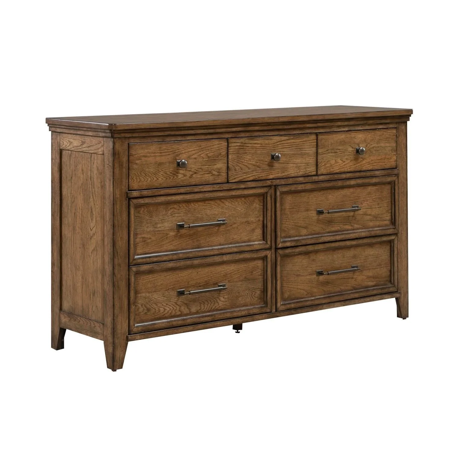 Carolina Park - 7 Drawer Dresser - Amber Brown - Image 4