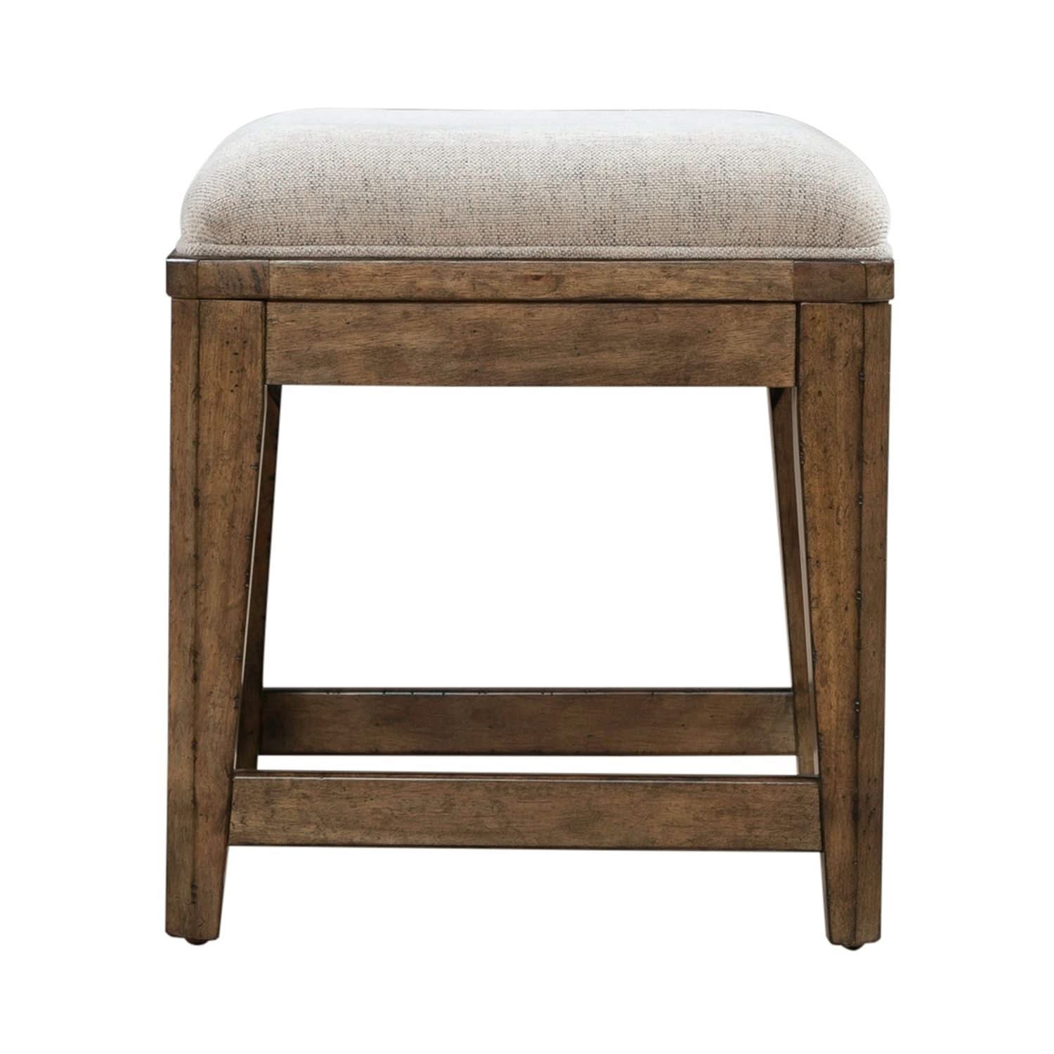 Carolina Park - Upholstered Console Stool - Amber Brown - Image 2