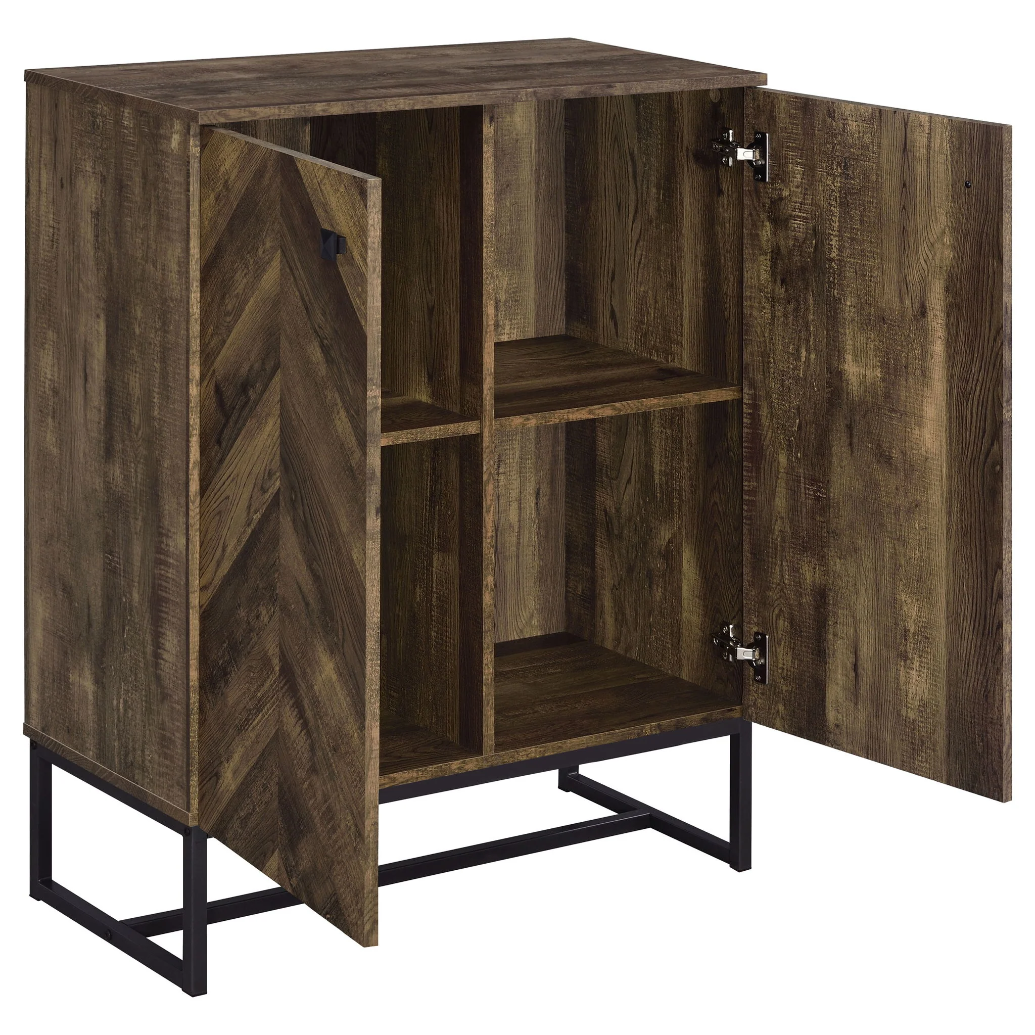 Carolyn 2-door Engineered Wood Accent Cabinet Rustic Oak - Image 3