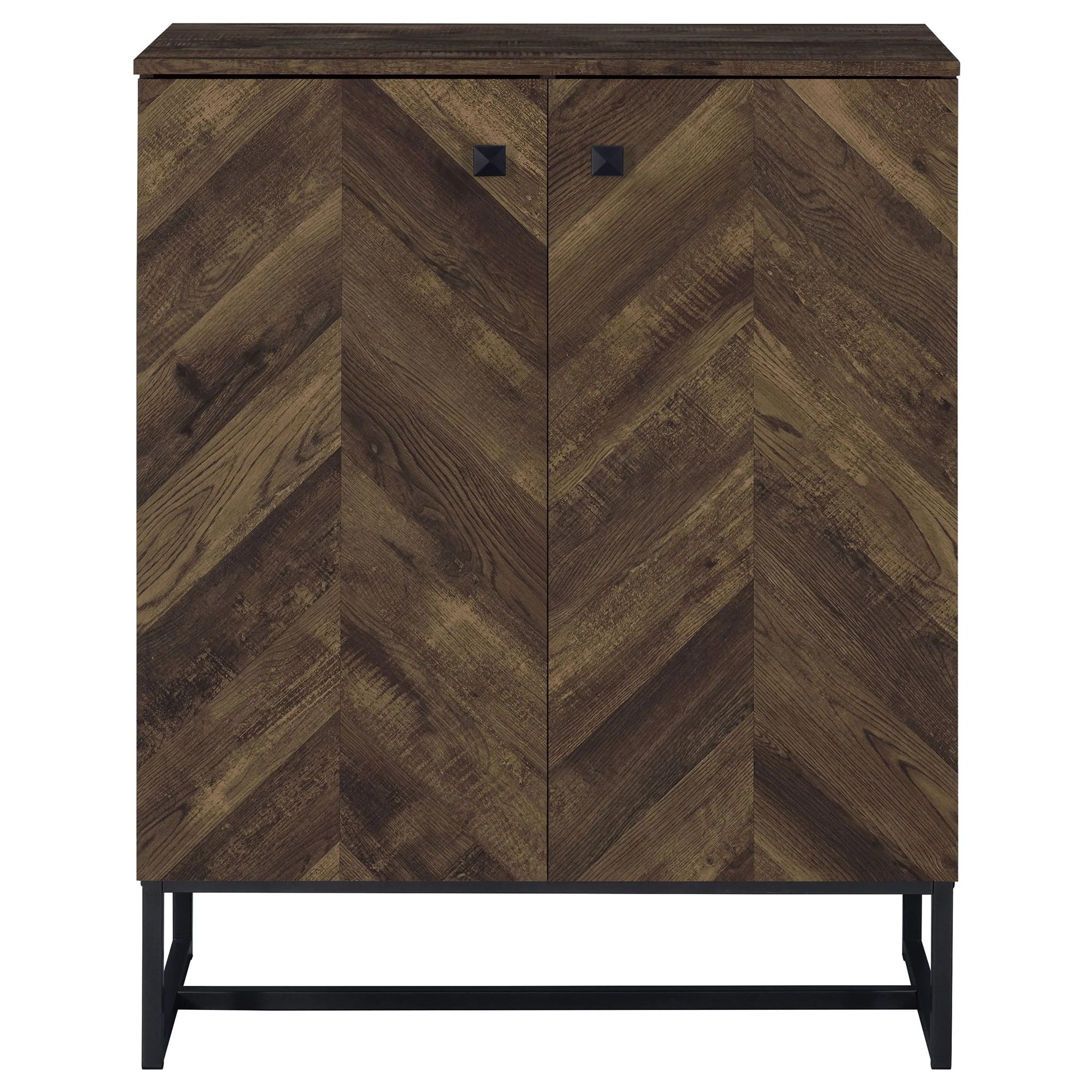 Carolyn 2-door Engineered Wood Accent Cabinet Rustic Oak - Image 4
