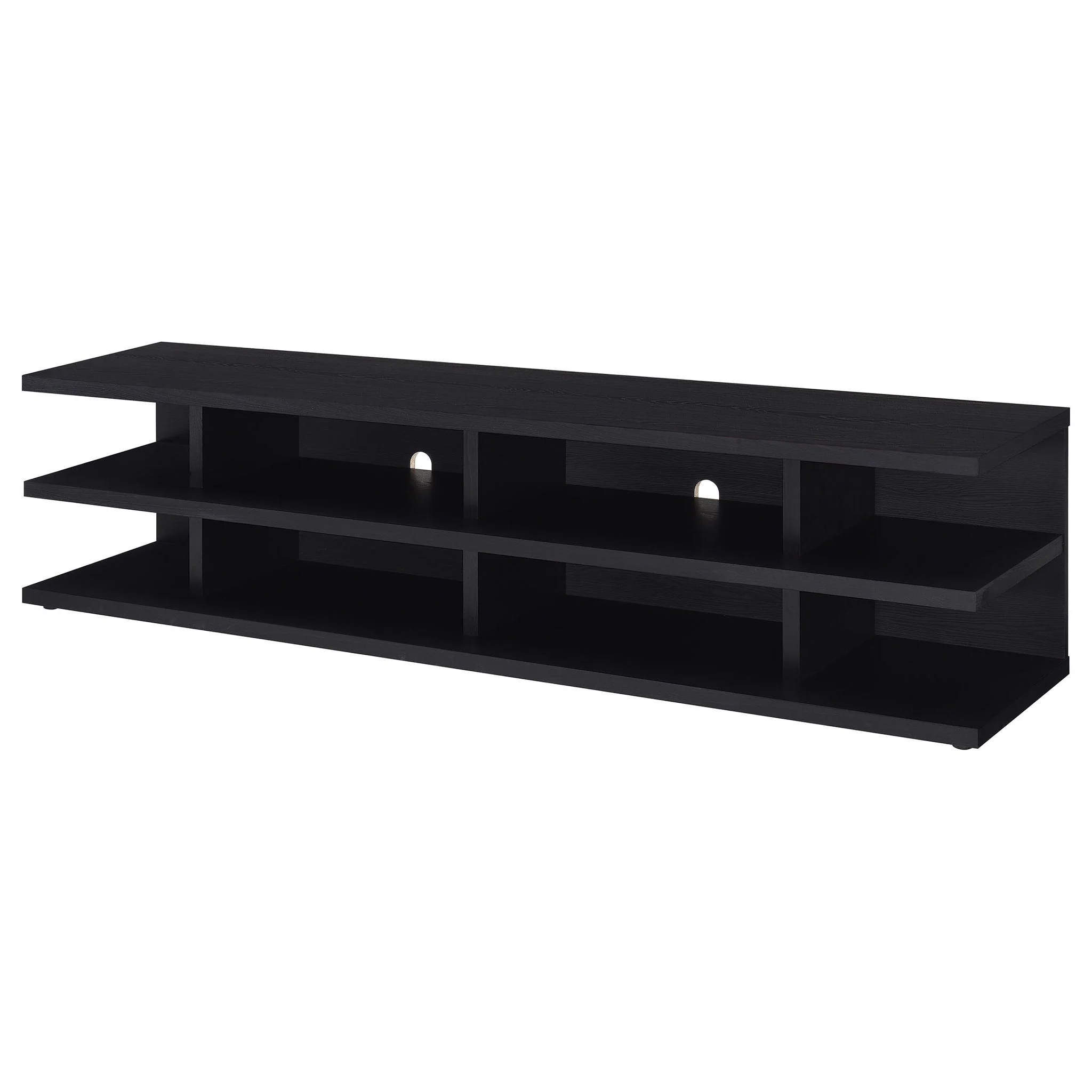 Cartmill 78-inch 2-tier TV Stand Media Console Black - Image 3
