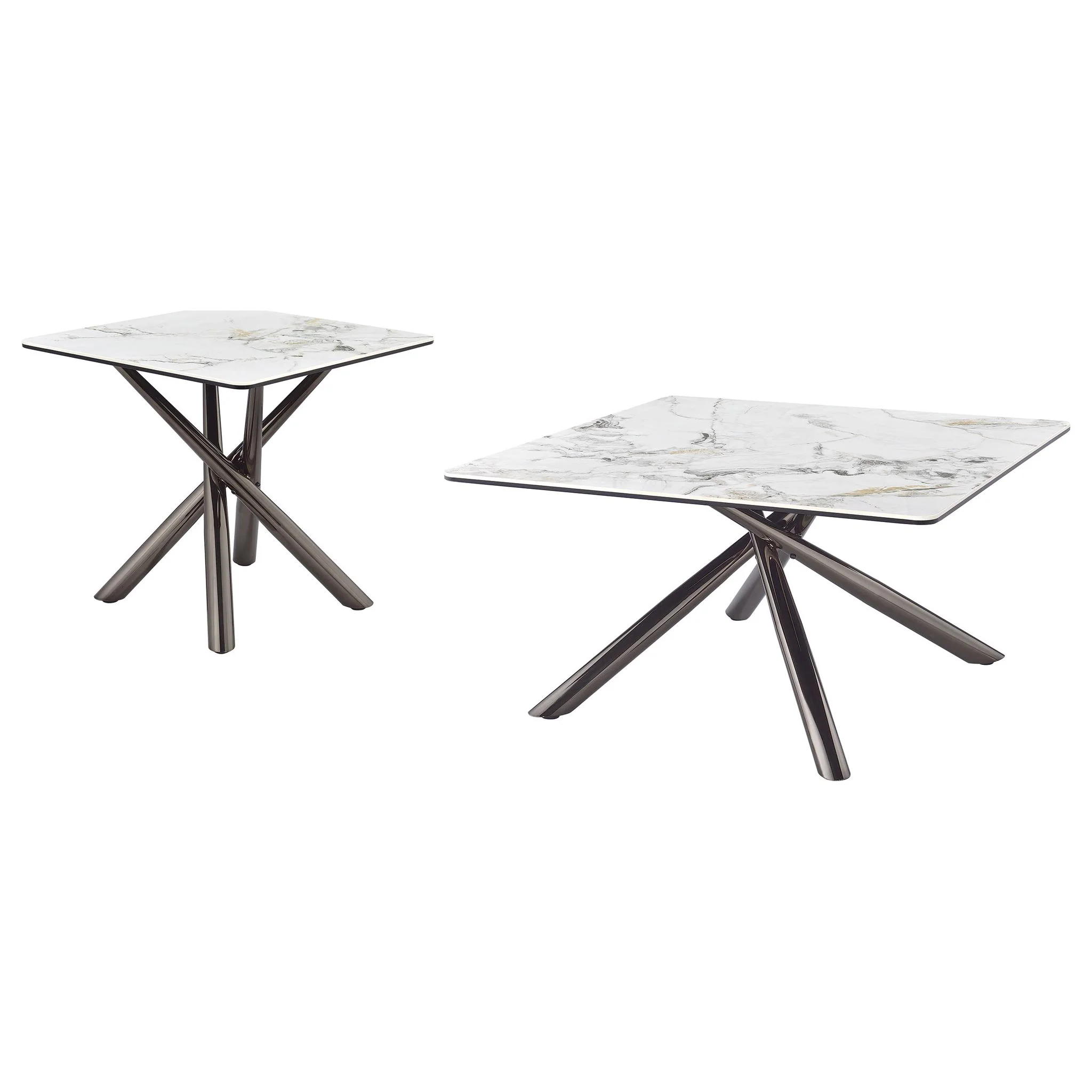 Carvell 2-piece Square Coffee and End Table Set Mirage White - Image 4