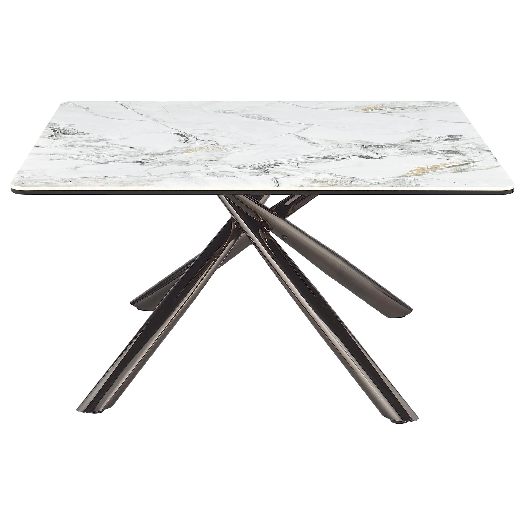 Carvell Square Sintered Stone Top Coffee Table Mirage White - Image 2